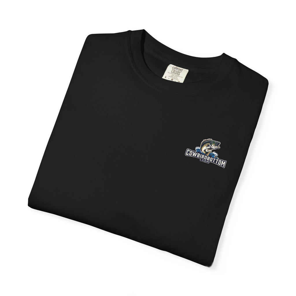Fishing Watercolor T-Shirt — Cow Bird Bottom Graphic