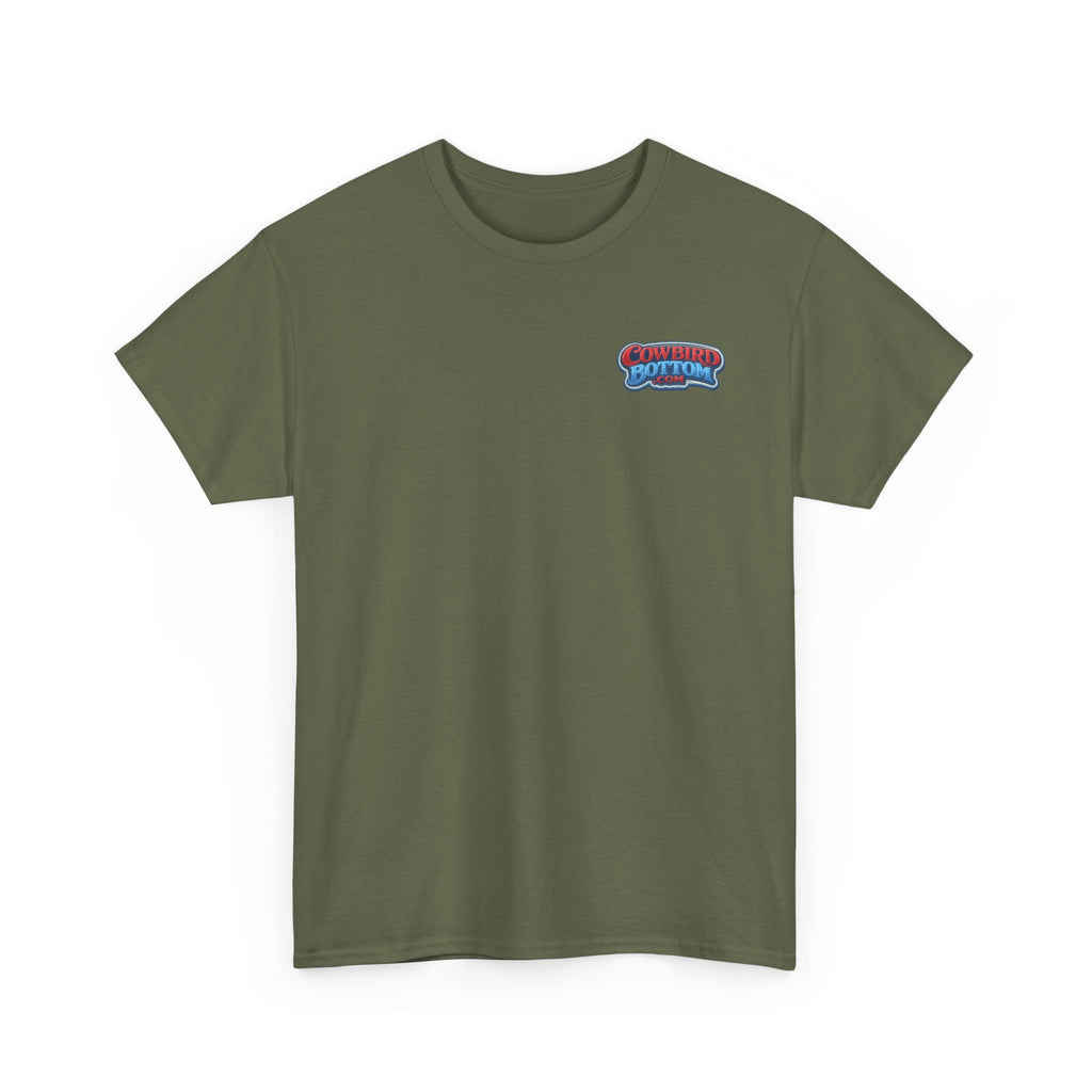 Excavator Logo T‑Shirt — Vintage Construction Crew Tee (Back Graphic: 'This Is My Alma Mater')