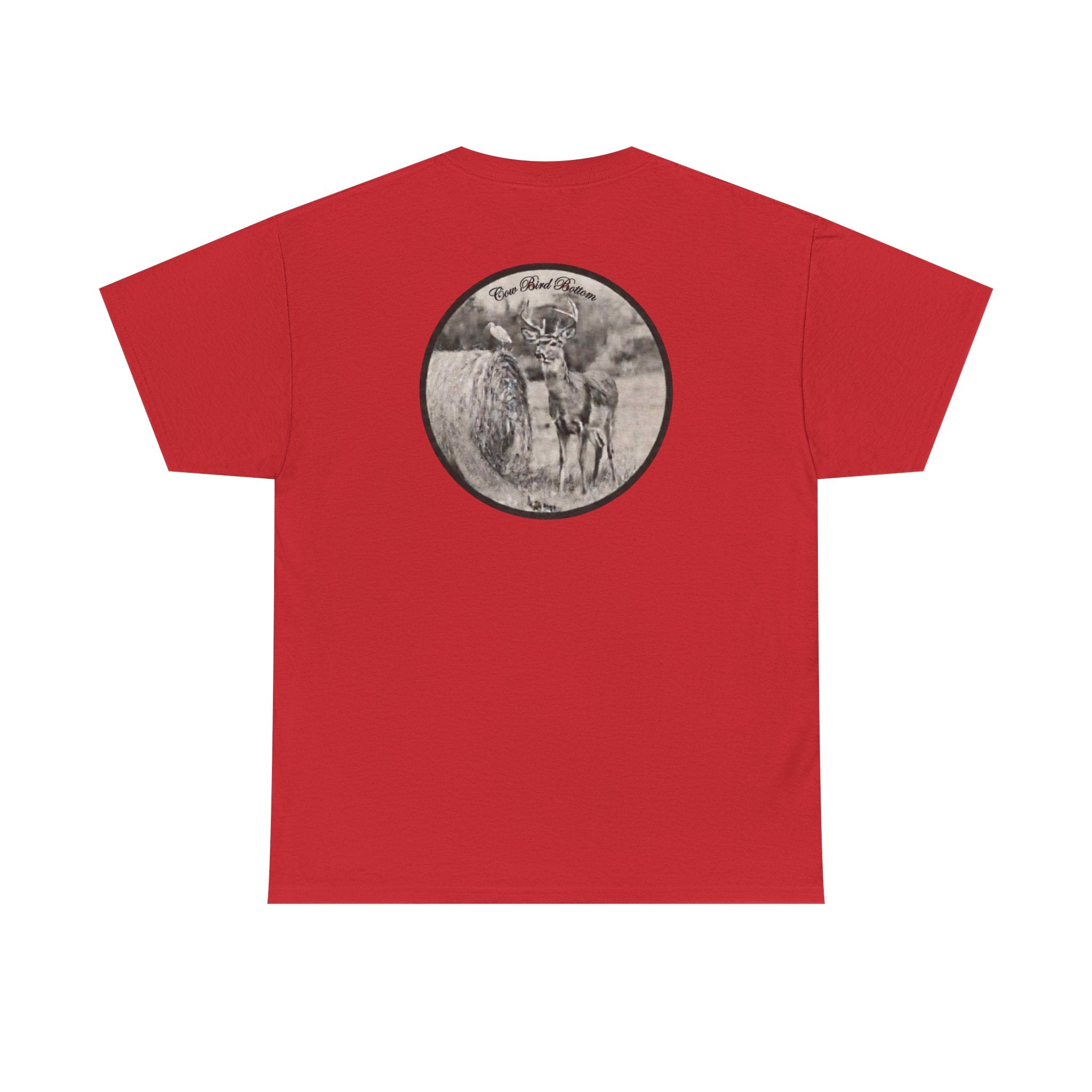 Cow Bird Bottoms Graphic Tee — Vintage Cow Skull Ranch T-Shirt