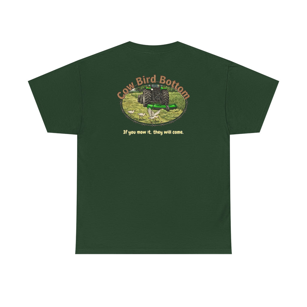 T-Shirt — Mowing Cattle Egret  Illustration Tee