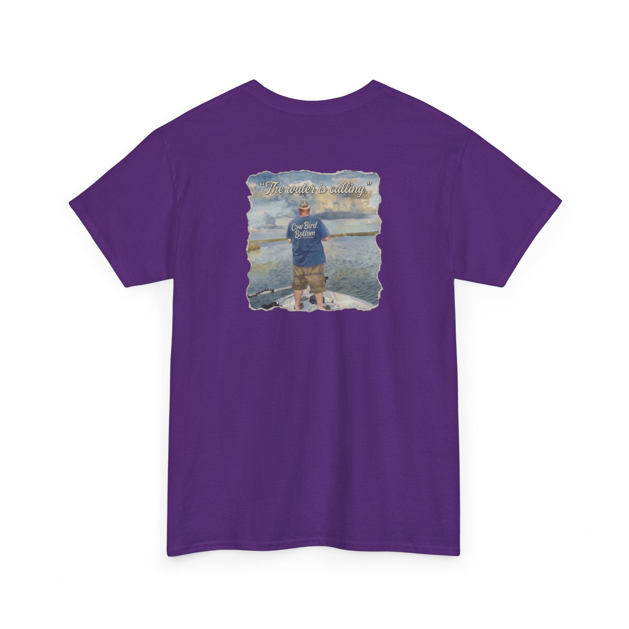 Fishing Photo Backprint Tee — Custom Shoreline Memory T‑Shirt