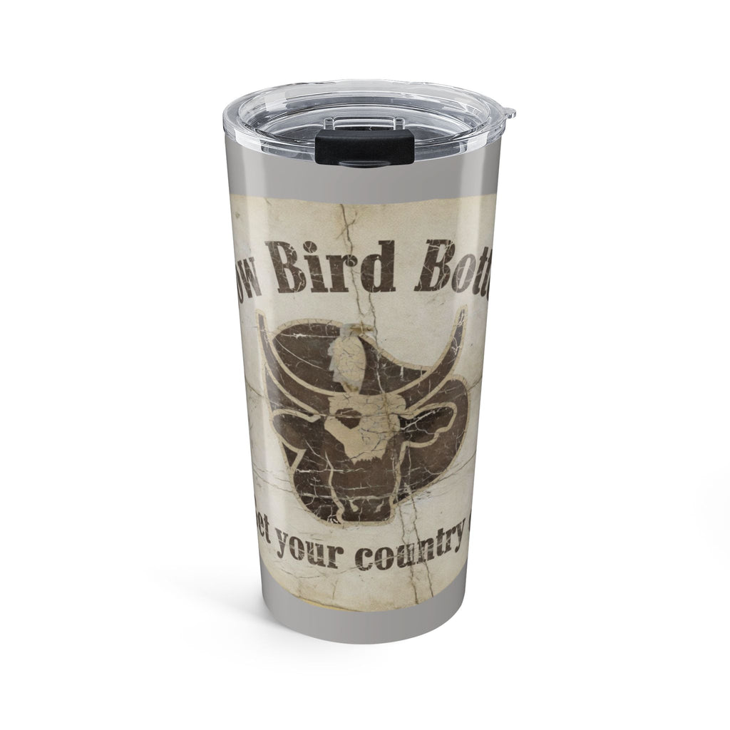 20oz Tumbler – “Cow Bird Bottom” Vintage Ranch Travel Mug