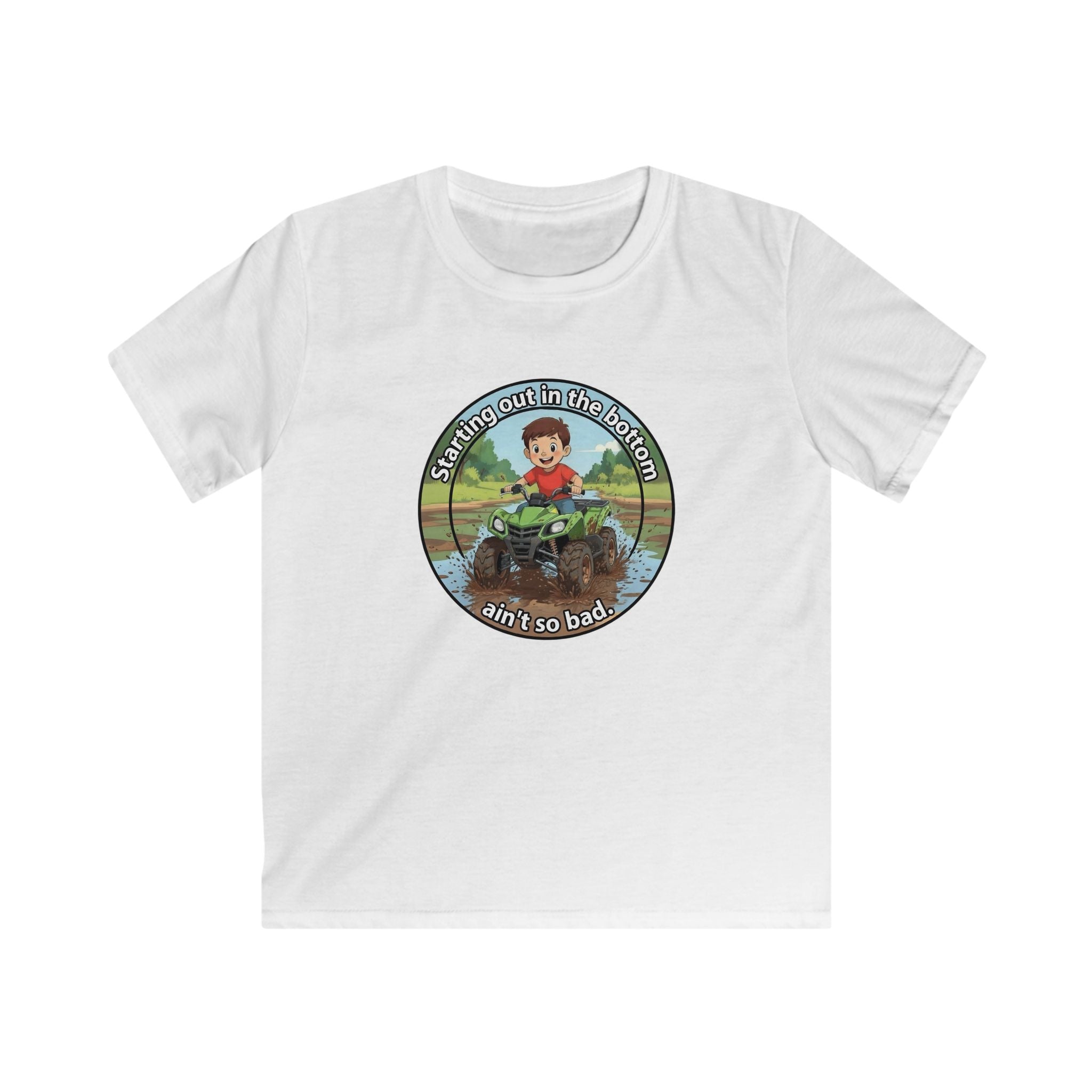 Kids Tee - 'Strap in Out in the Bog' Mud Bogging Off-Road ATV Graphic