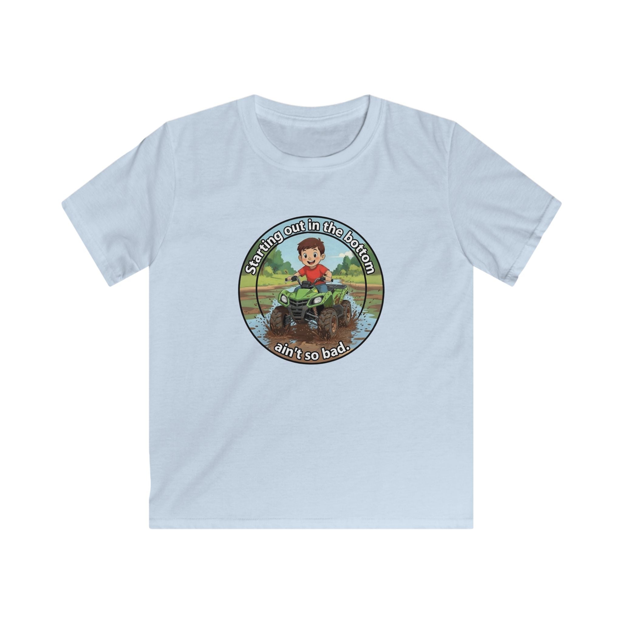 Kids Tee - 'Strap in Out in the Bog' Mud Bogging Off-Road ATV Graphic