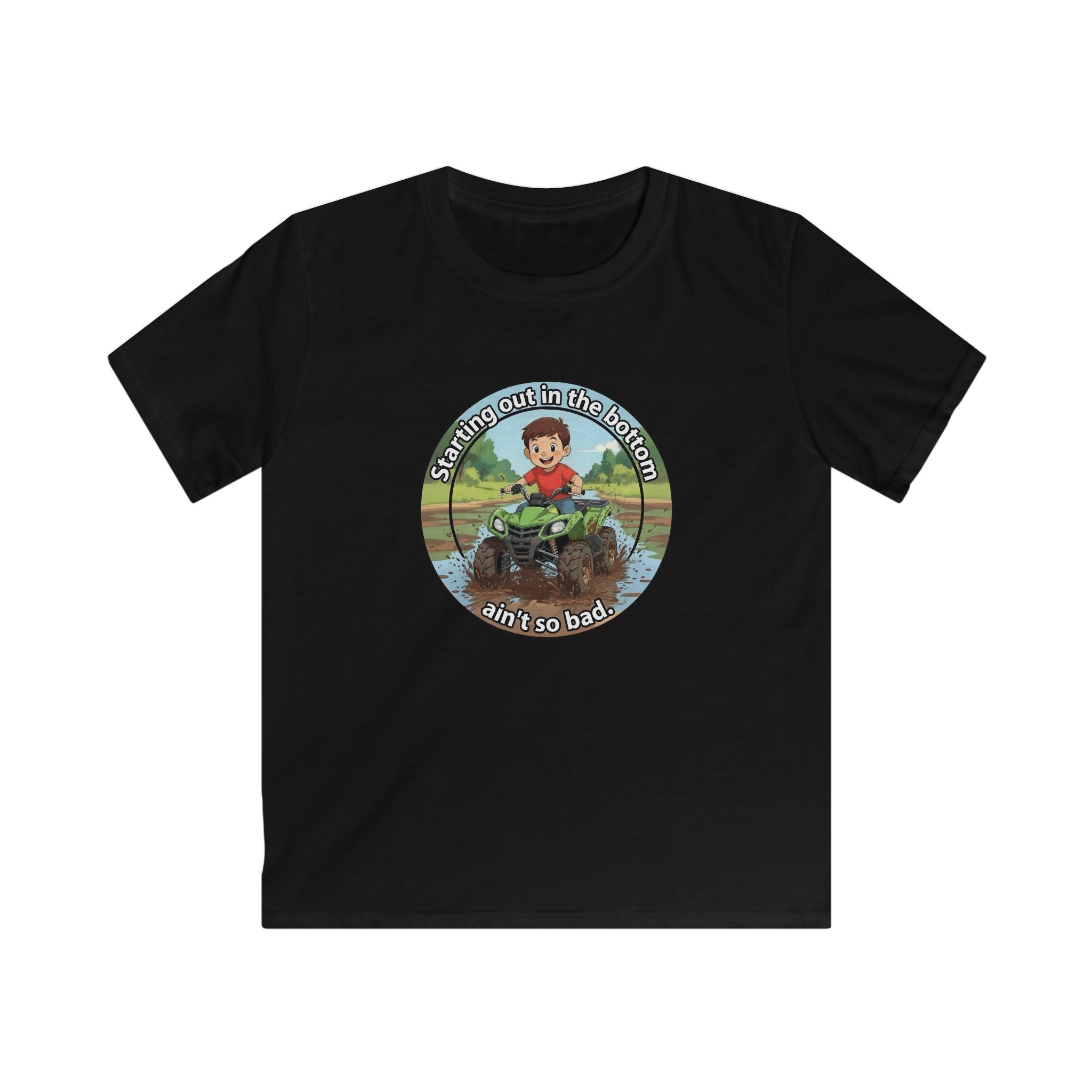 Kids Tee - 'Strap in Out in the Bog' Mud Bogging Off-Road ATV Graphic