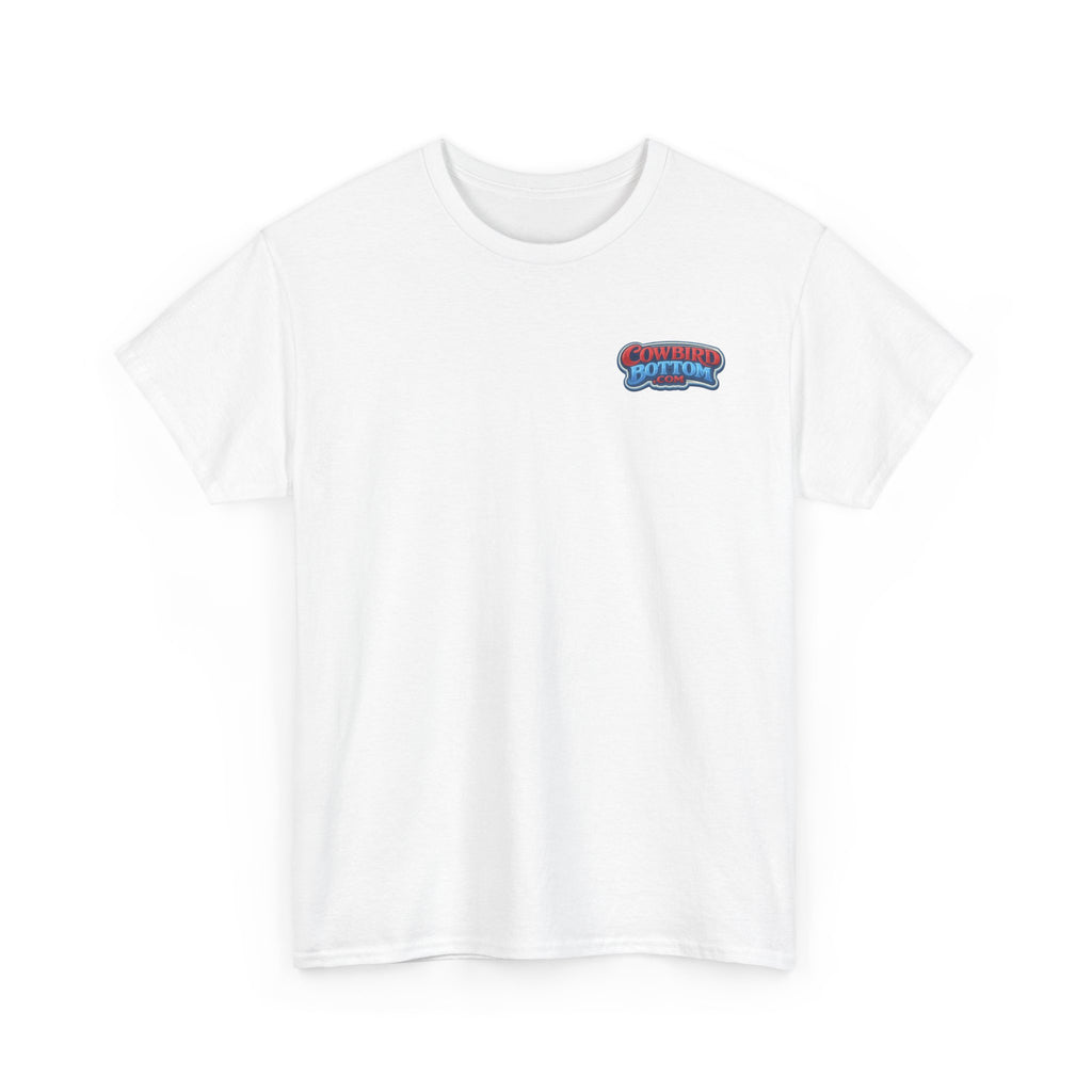 Excavator Logo T‑Shirt — Vintage Construction Crew Tee (Back Graphic: 'This Is My Alma Mater')