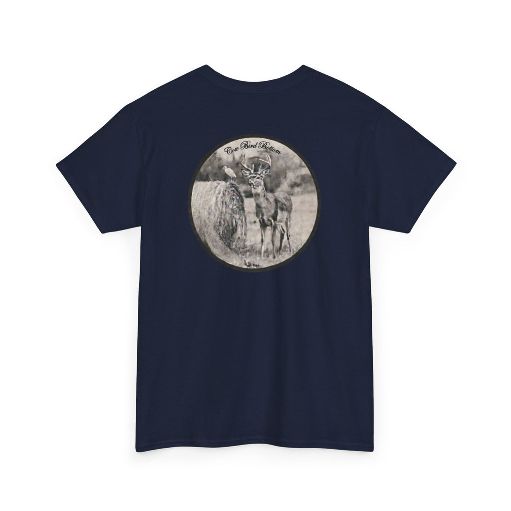 Cow Bird Bottoms Graphic Tee — Vintage Cow Skull Ranch T-Shirt