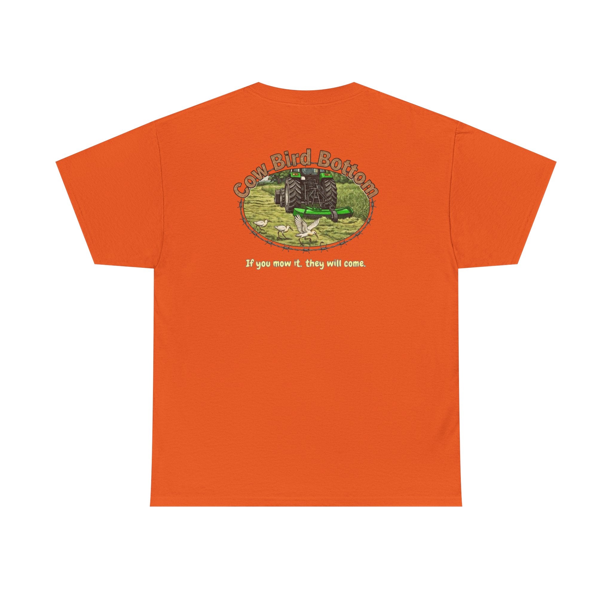 T-Shirt — Mowing Cattle Egret  Illustration Tee