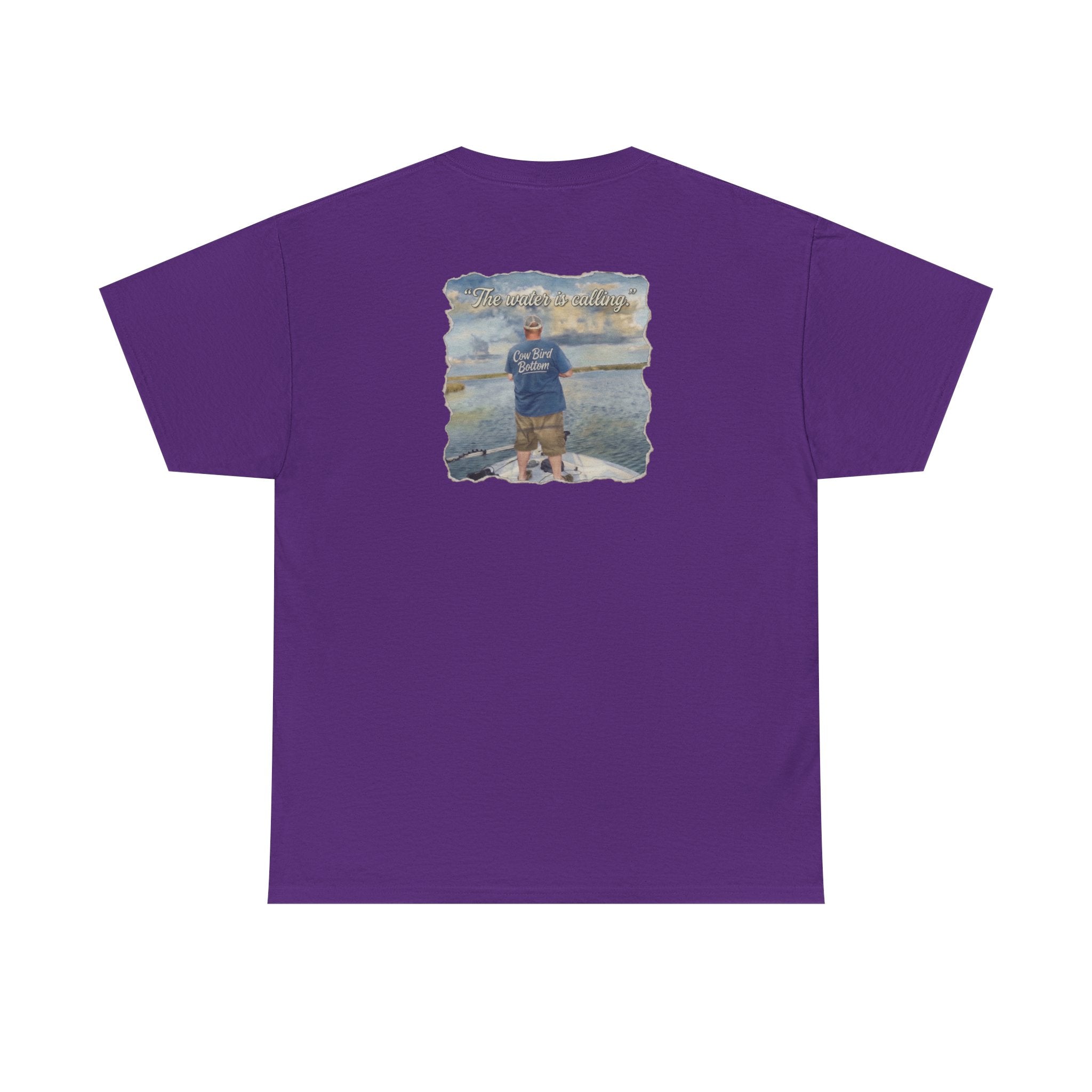 Fishing Photo Backprint Tee — Custom Shoreline Memory T‑Shirt