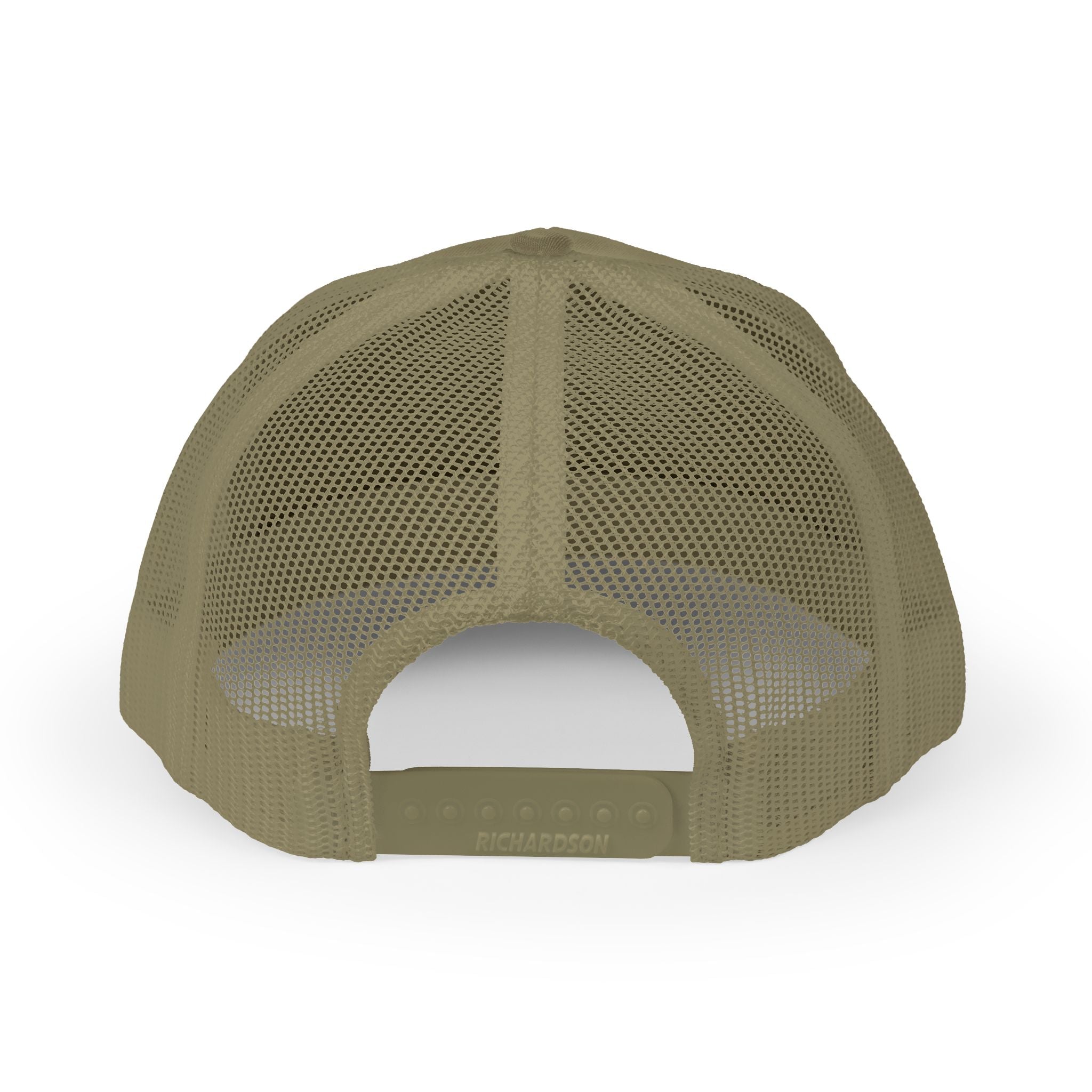 Richardson Embroidered Trucker Cap — American Flag with Anchor "Home of the Free"