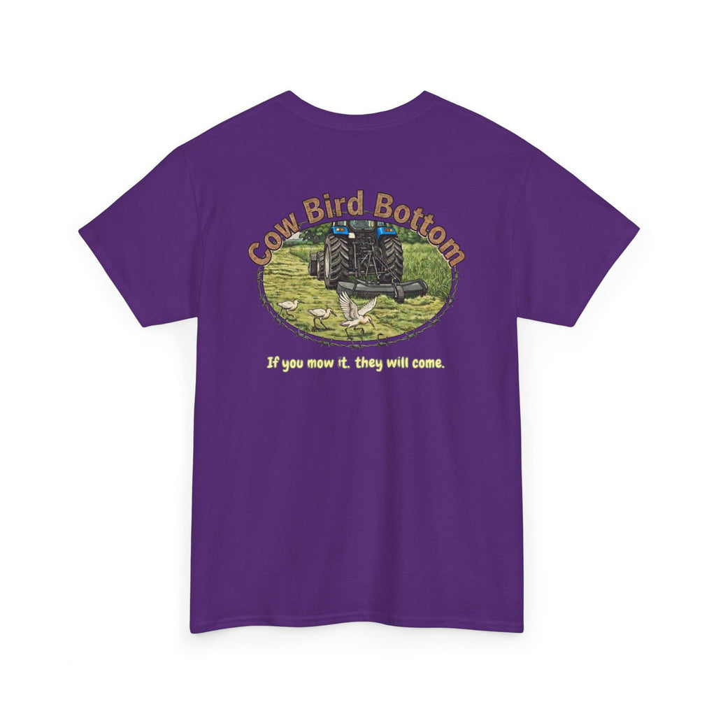 T-Shirt  Mowing Blue Tractor Farm Tee