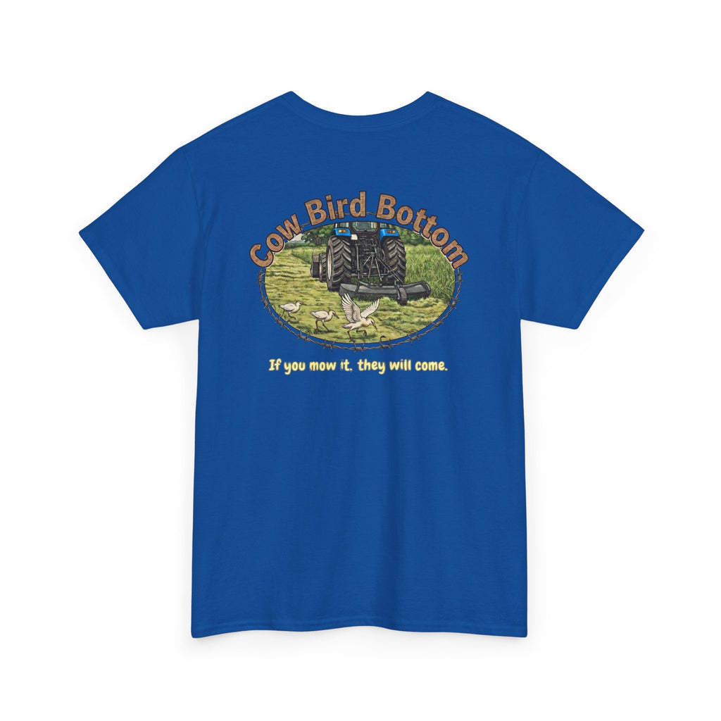 T-Shirt  Mowing Blue Tractor Farm Tee