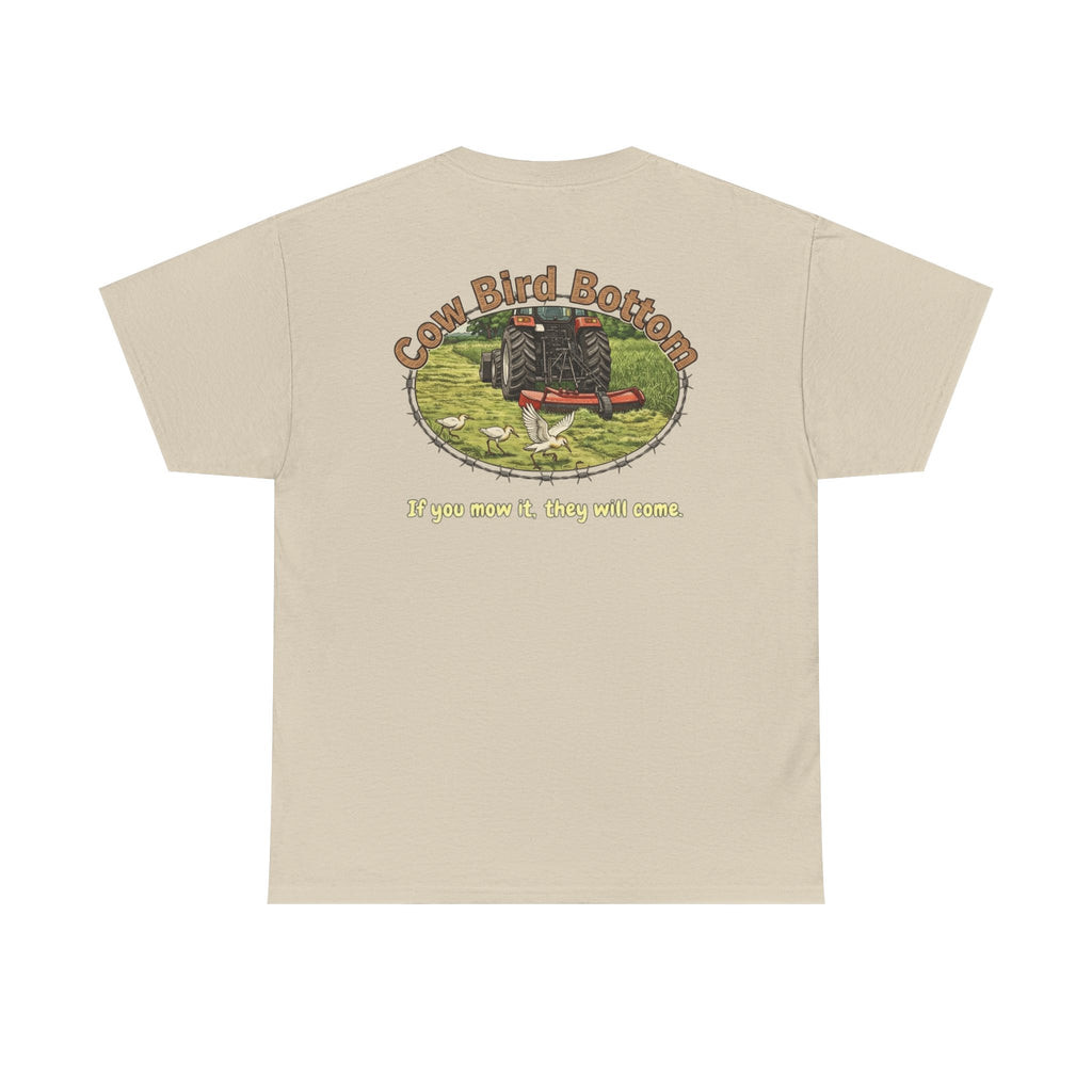 Cow Bird Bottom Red Tractor Graphic Tee