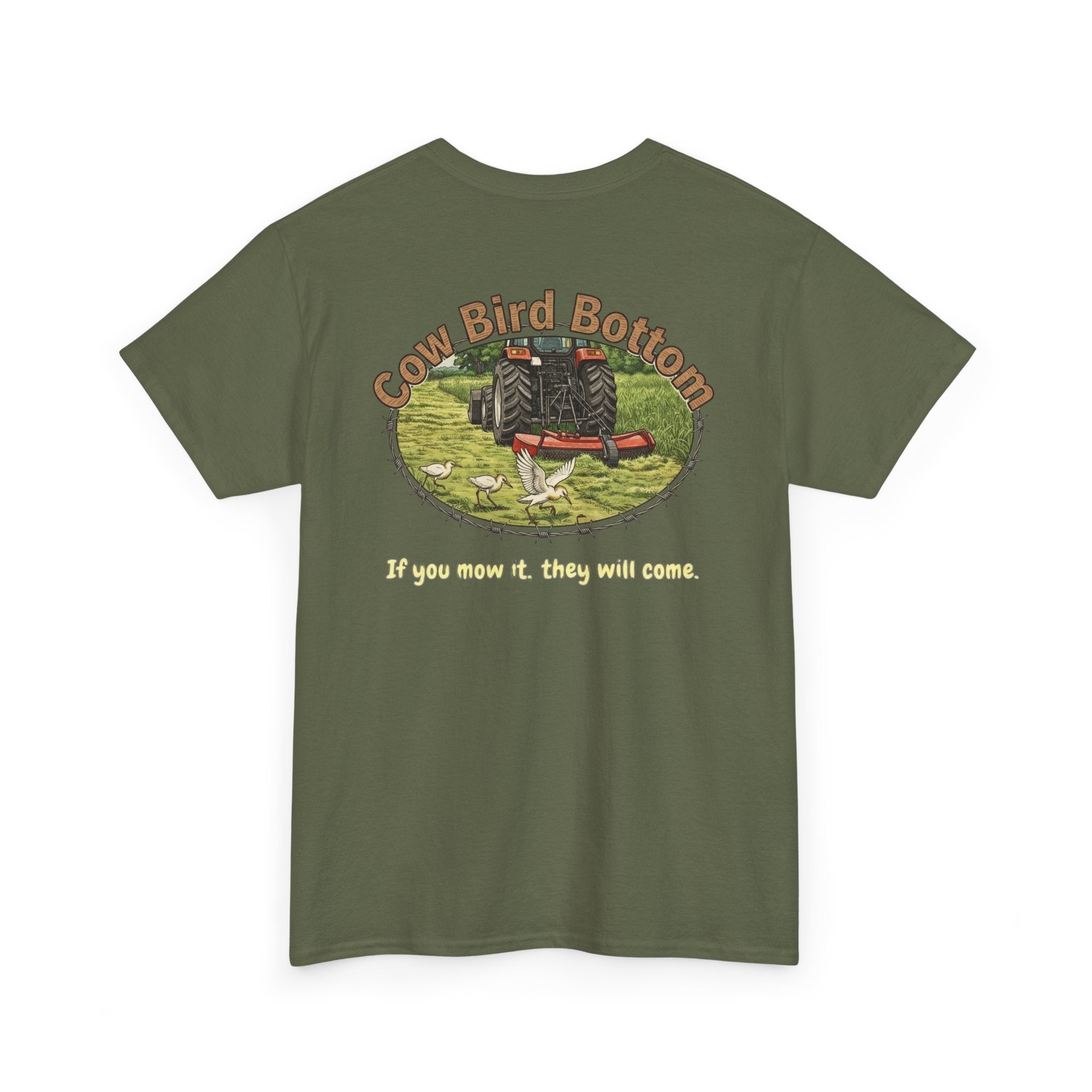 Cow Bird Bottom Red Tractor Graphic Tee