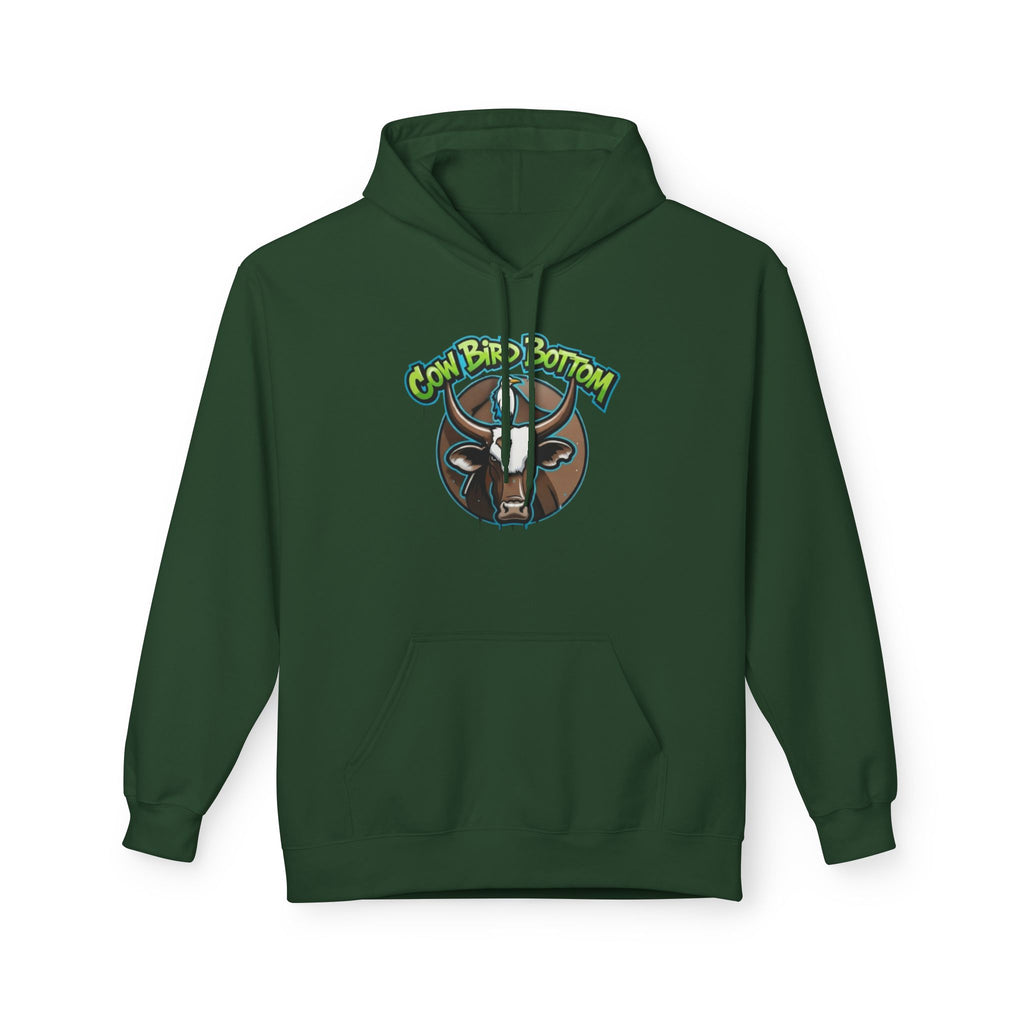 Cow Bird Bottom Hoodie — Graphic Cow Logo Pullover