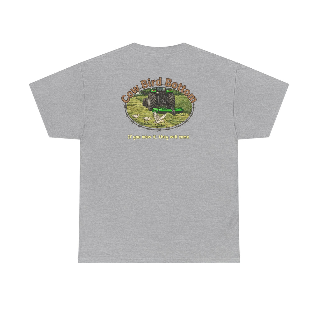 T-Shirt — Mowing Cattle Egret  Illustration Tee
