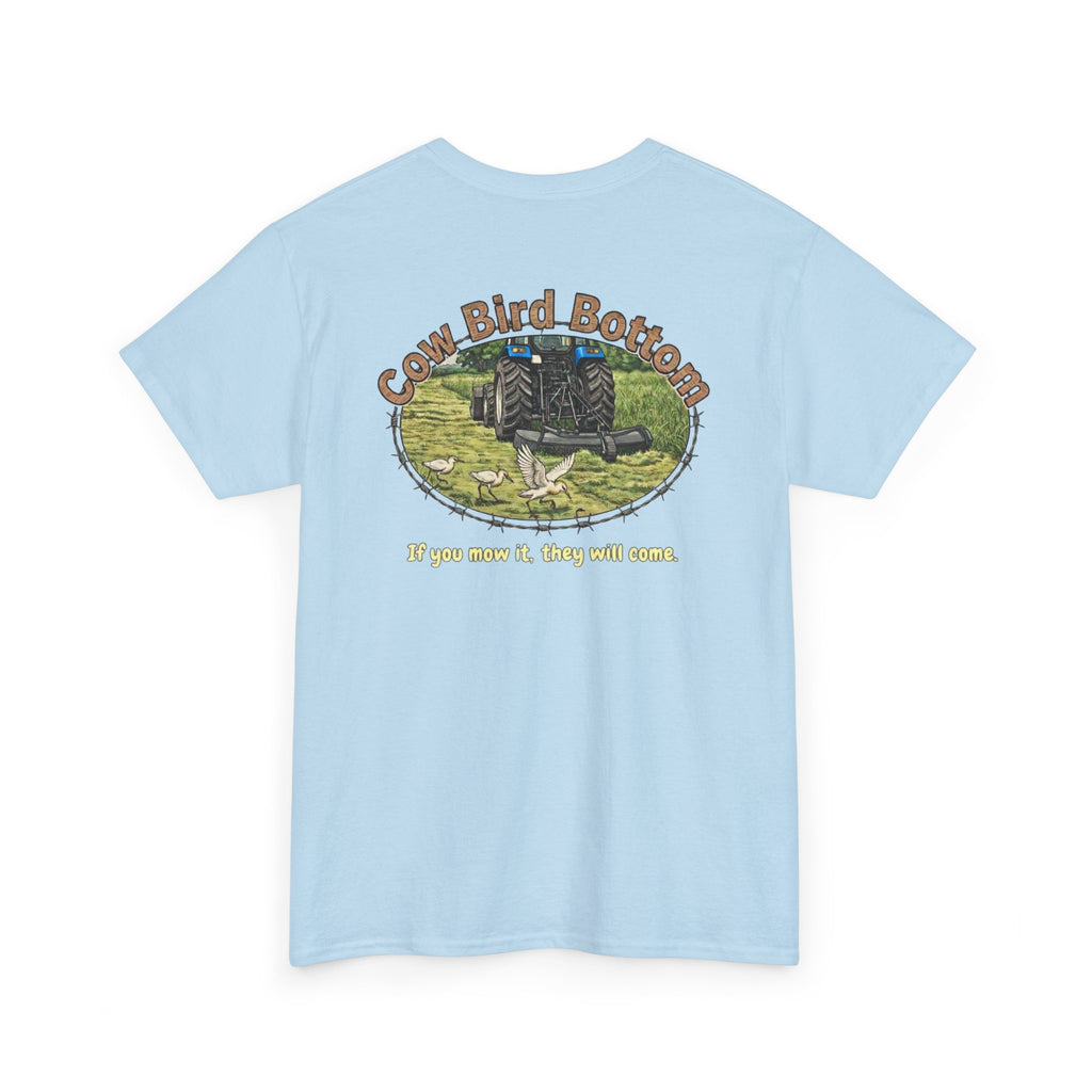 T-Shirt  Mowing Blue Tractor Farm Tee