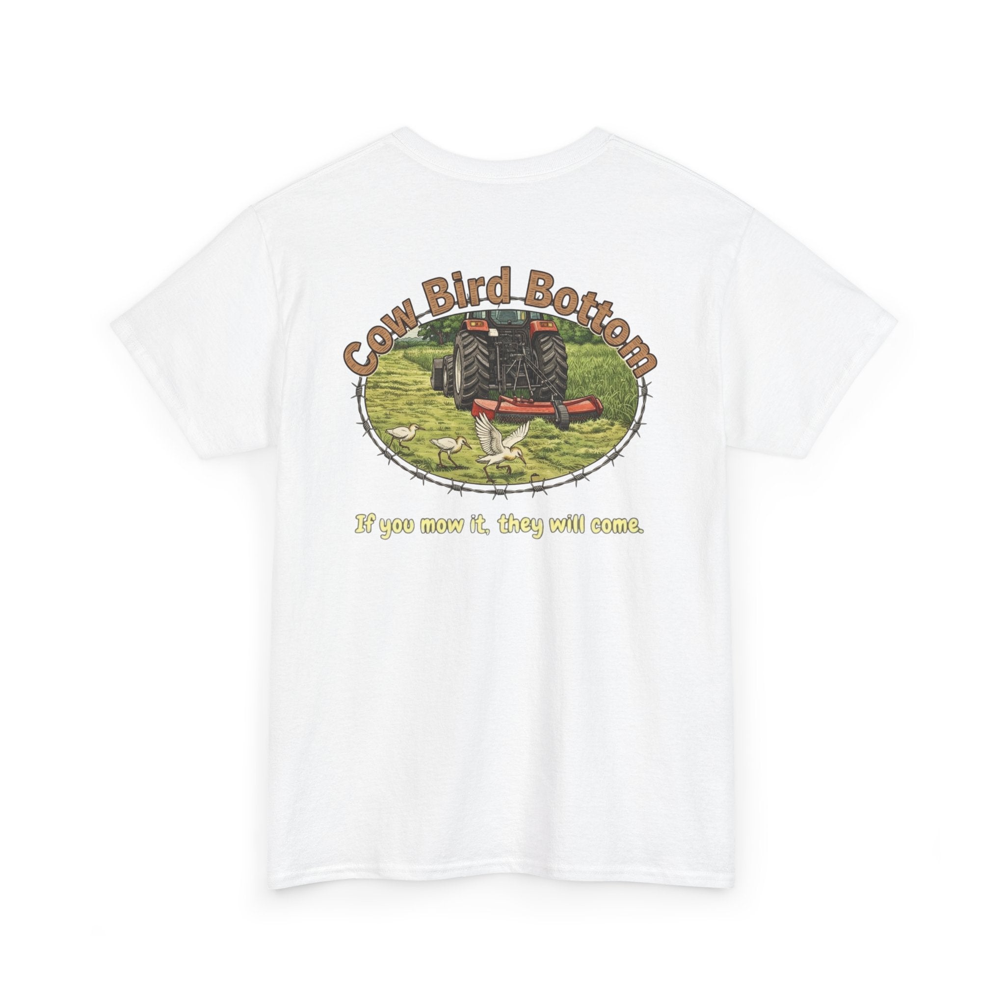 Cow Bird Bottom Red Tractor Graphic Tee