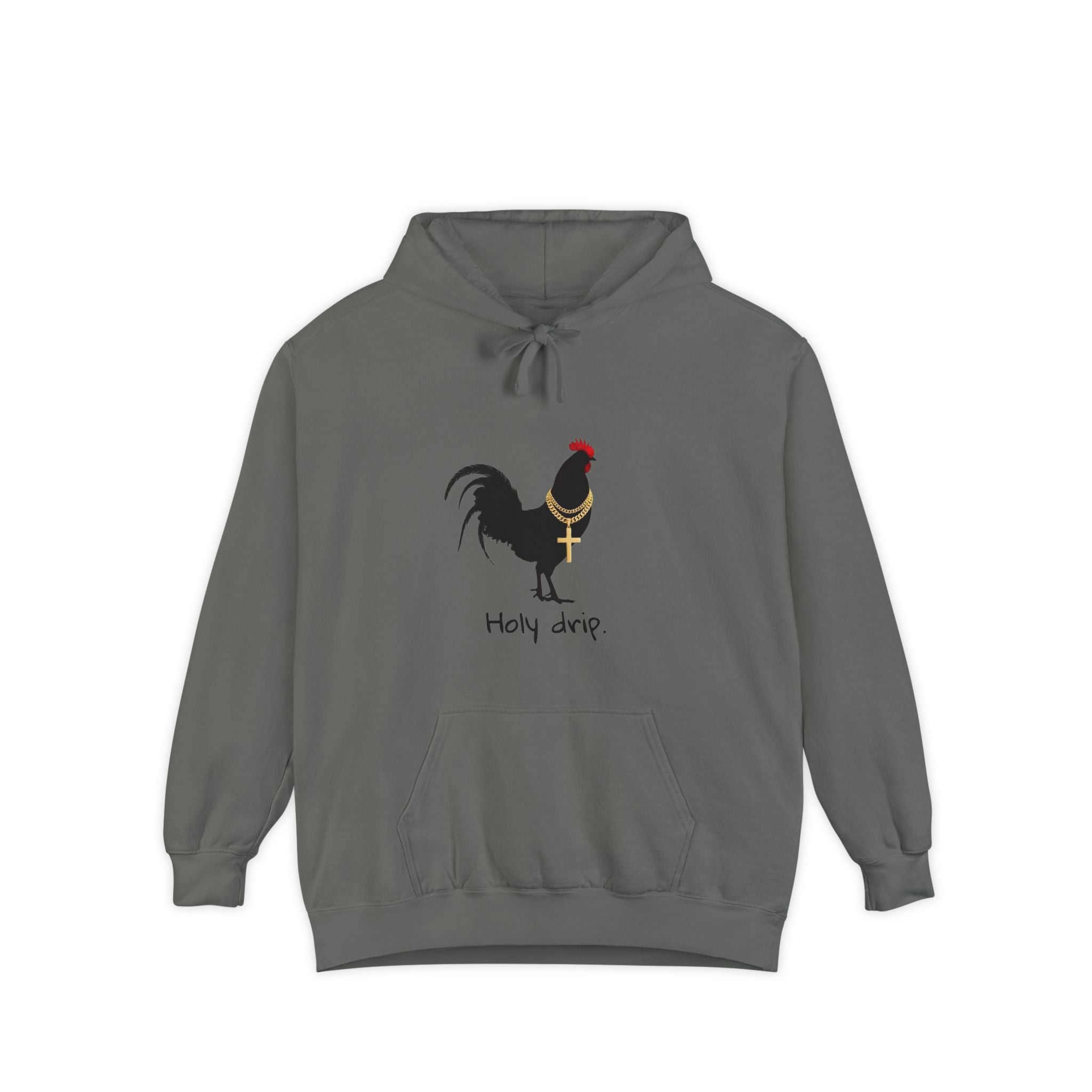 Rooster "Holy Drip" Hoodie - Streetwear Chicken Graphic Hoodie