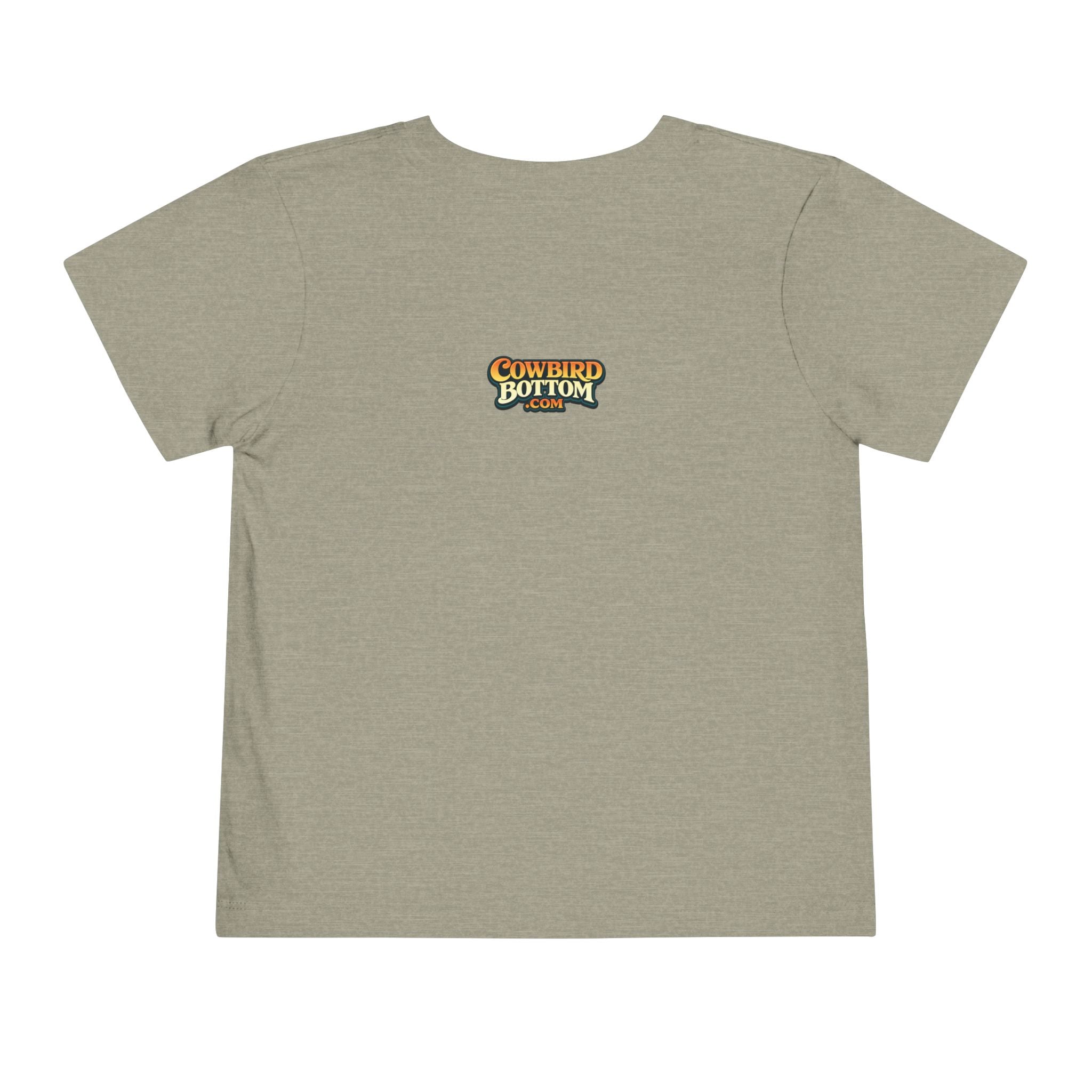 Cowbird Bottom Toddler Tee – Cute Fishing Adventure Graphic