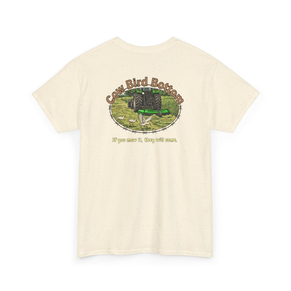 T-Shirt — Mowing Cattle Egret  Illustration Tee
