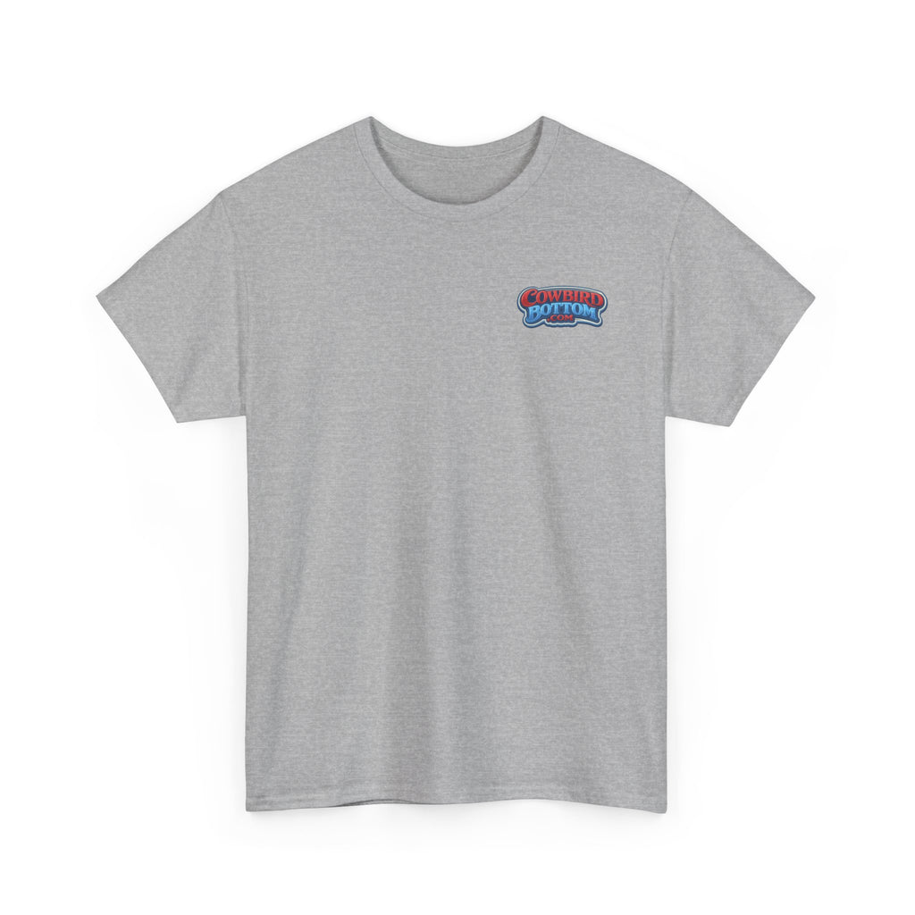 Excavator Logo T‑Shirt — Vintage Construction Crew Tee (Back Graphic: 'This Is My Alma Mater')