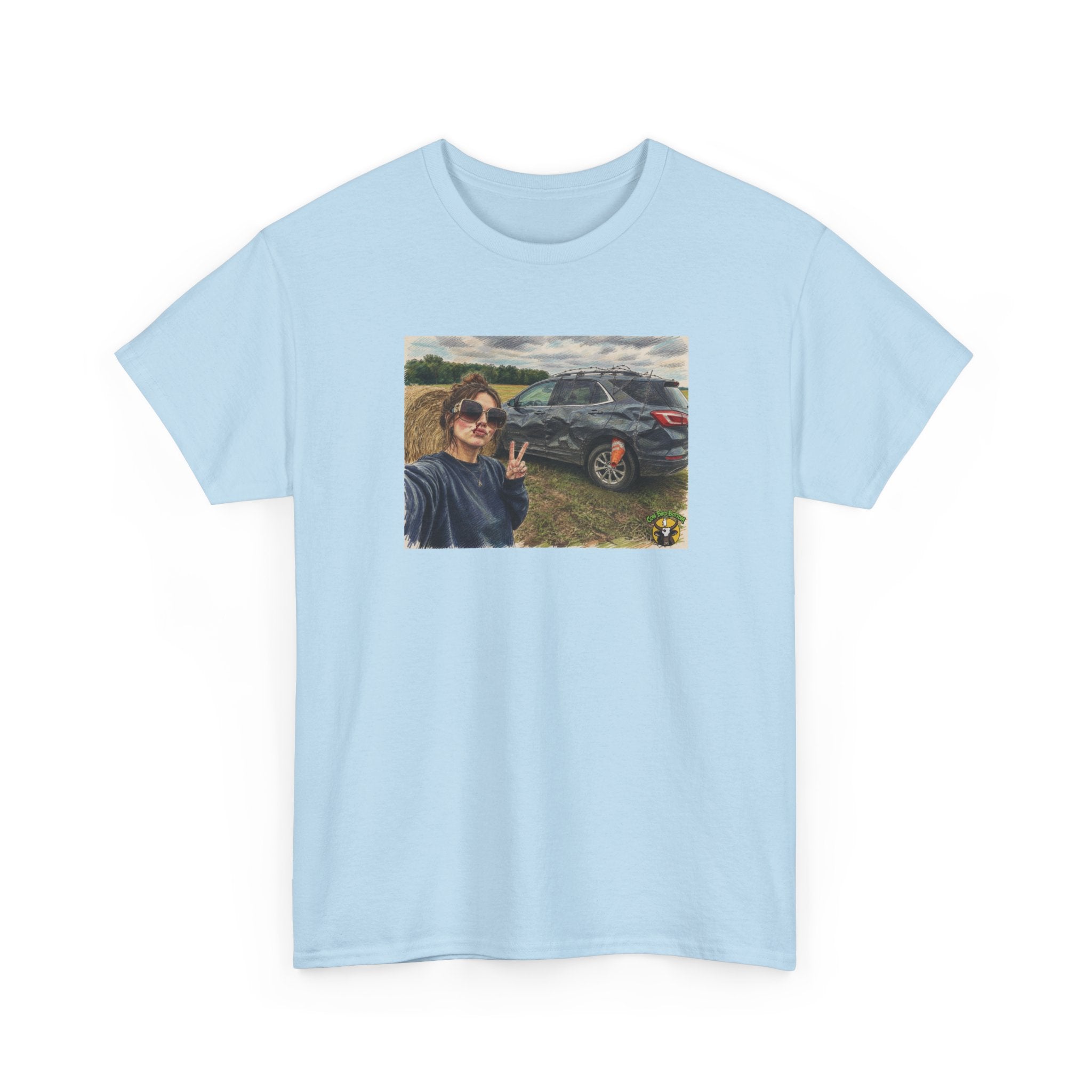 Photo Selfie Car TikTok Tee — Custom Vintage Car Selfie T-Shirt
