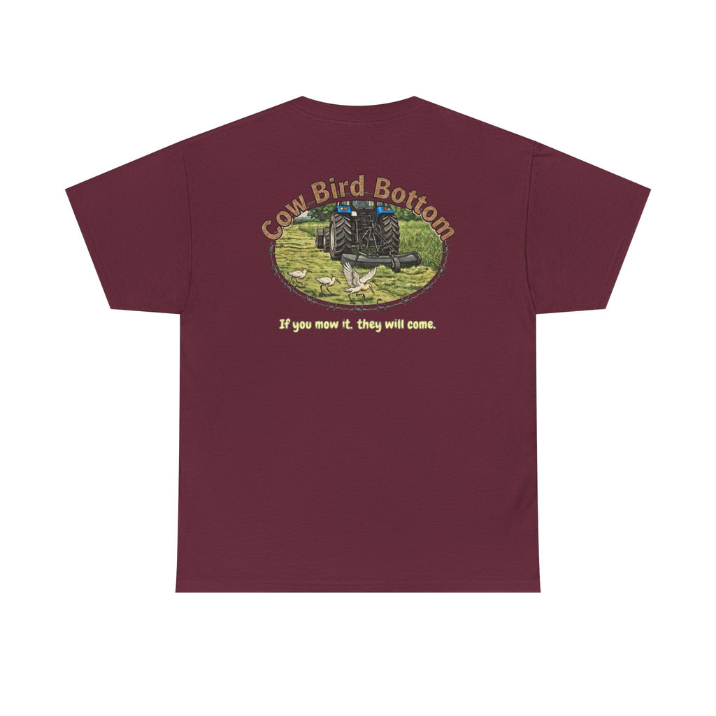 T-Shirt  Mowing Blue Tractor Farm Tee