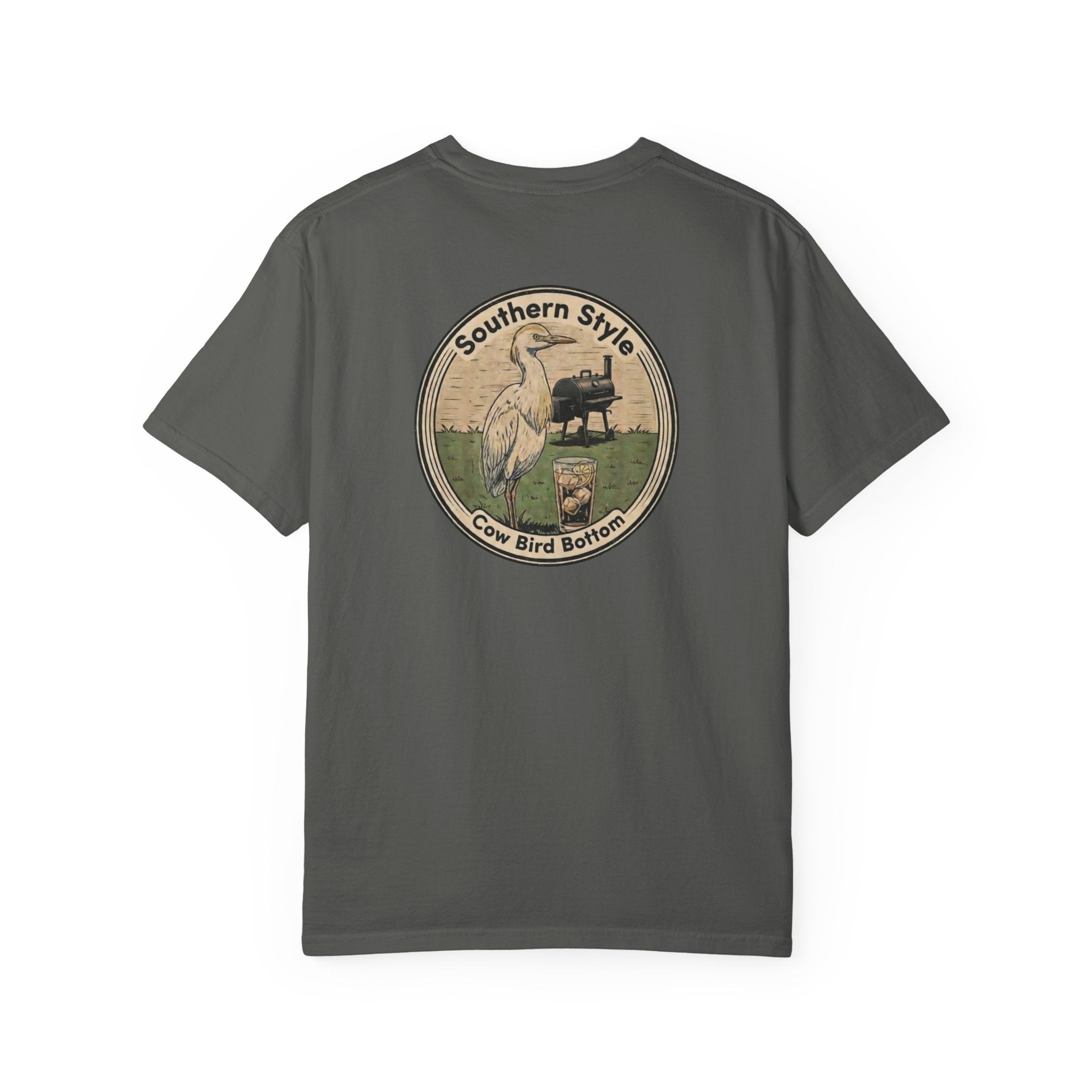 T-Shirt — "Southern Style" Cow Bird Bottom Graphic Tee