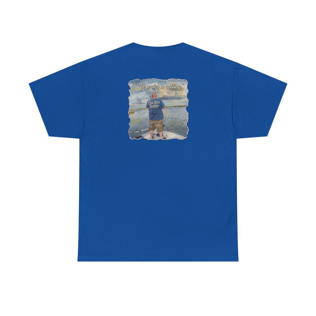 Fishing Photo Backprint Tee — Custom Shoreline Memory T‑Shirt