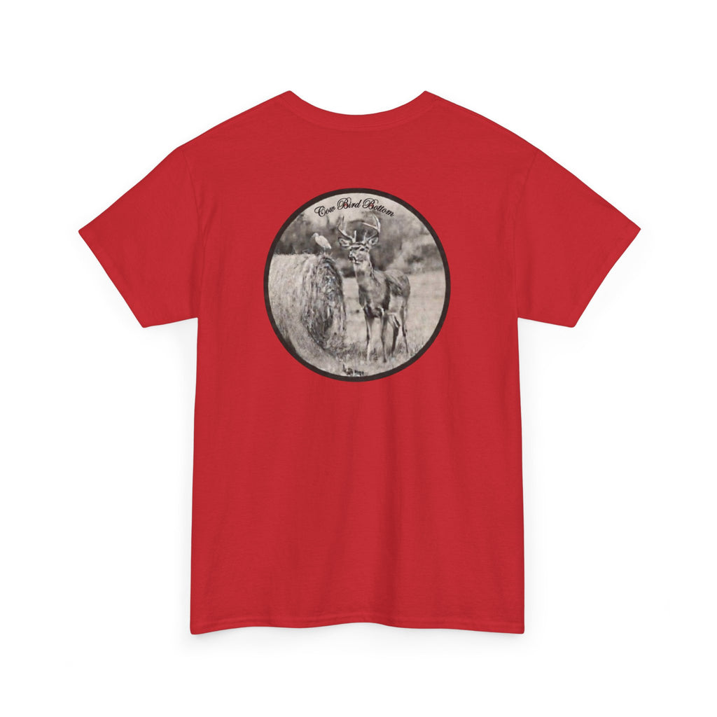 Cow Bird Bottoms Graphic Tee — Vintage Cow Skull Ranch T-Shirt