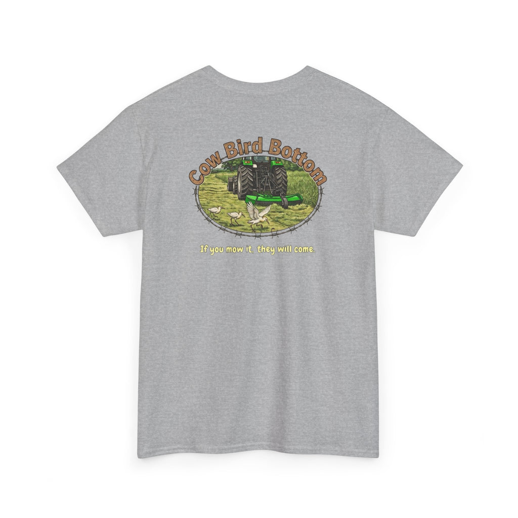 T-Shirt — Mowing Cattle Egret  Illustration Tee