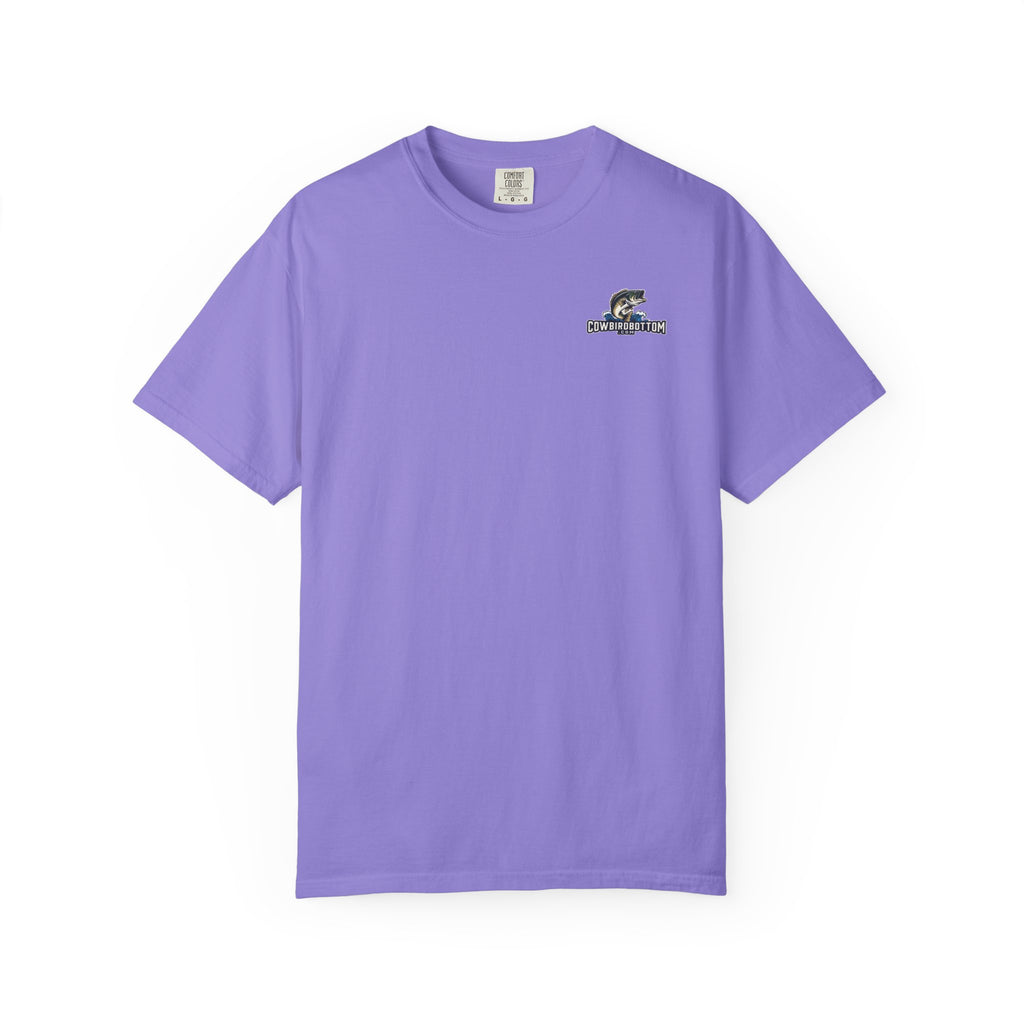 Fishing Watercolor T-Shirt — Cow Bird Bottom Graphic