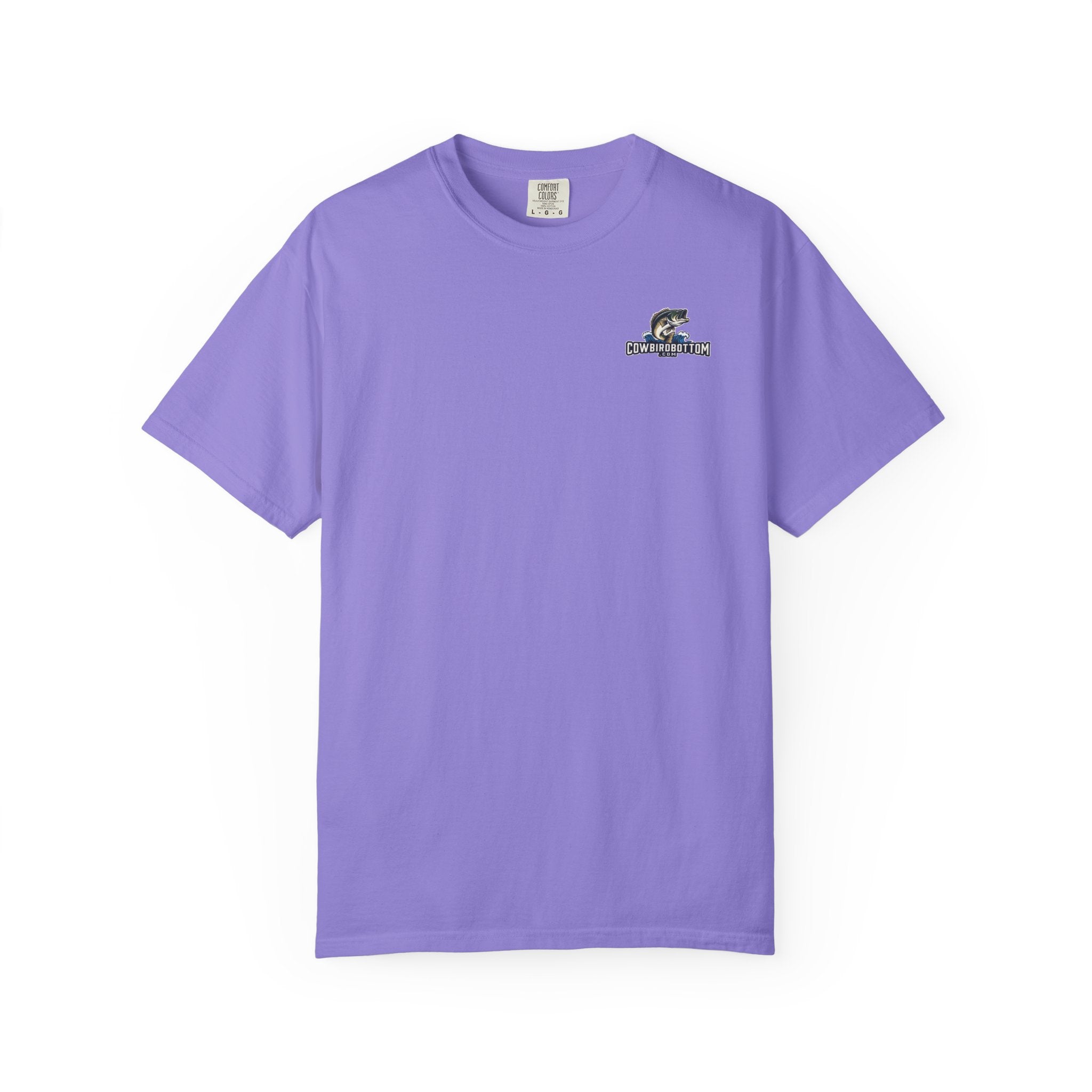Fishing Watercolor T-Shirt — Cow Bird Bottom Graphic