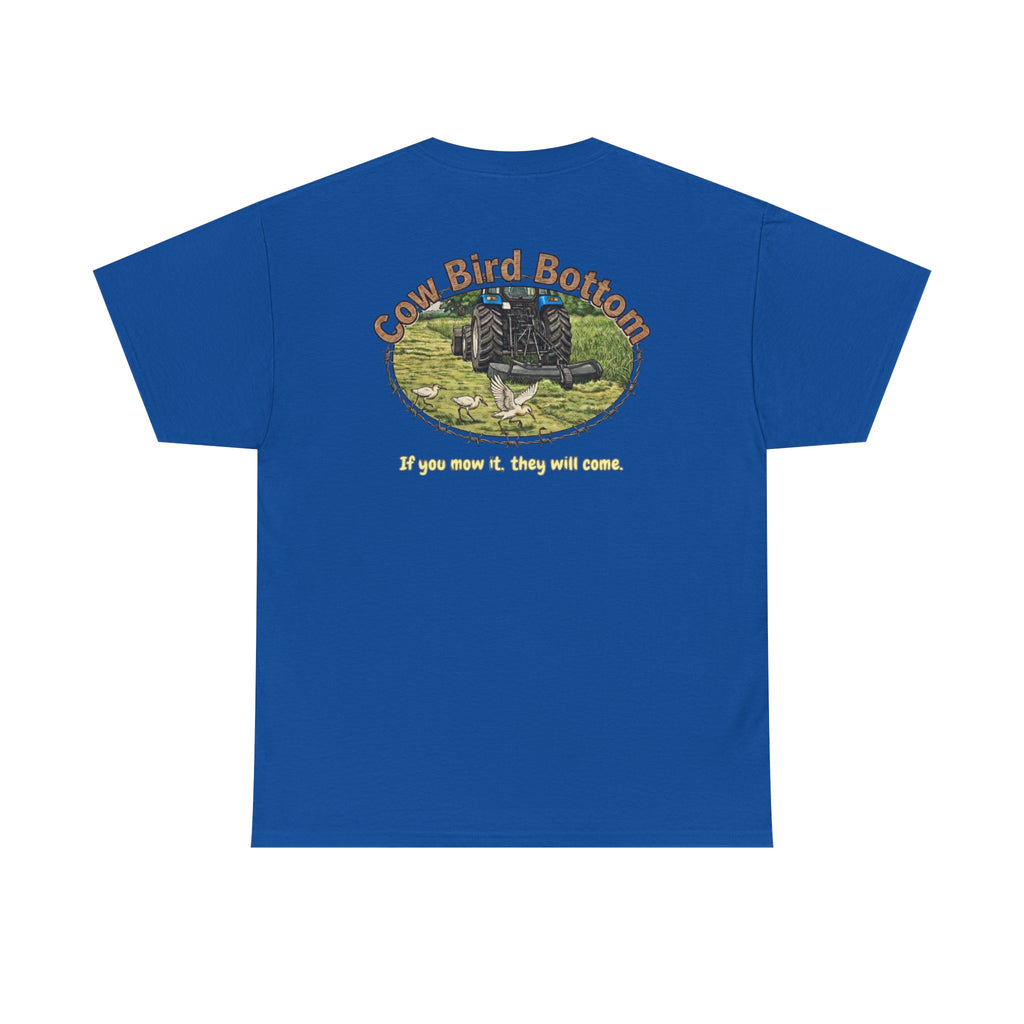 T-Shirt  Mowing Blue Tractor Farm Tee
