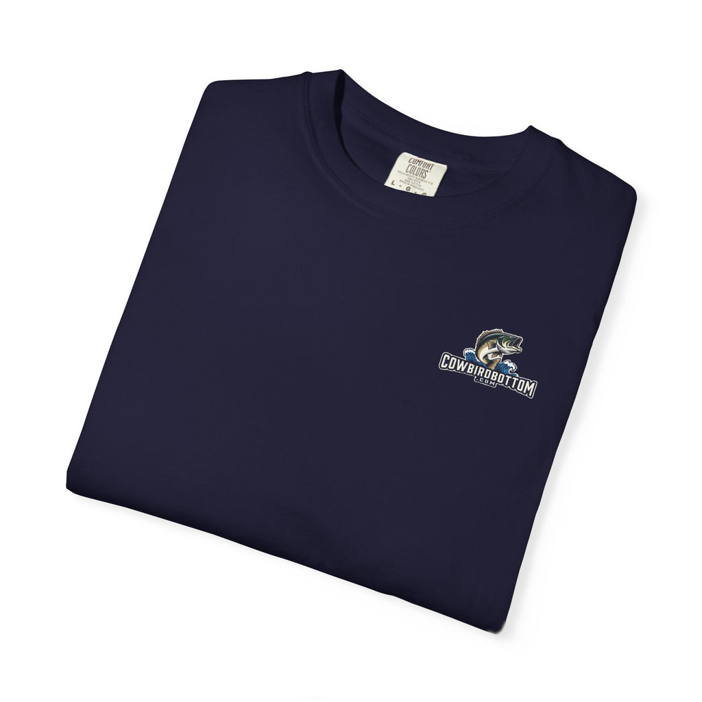 Fishing Watercolor T-Shirt — Cow Bird Bottom Graphic