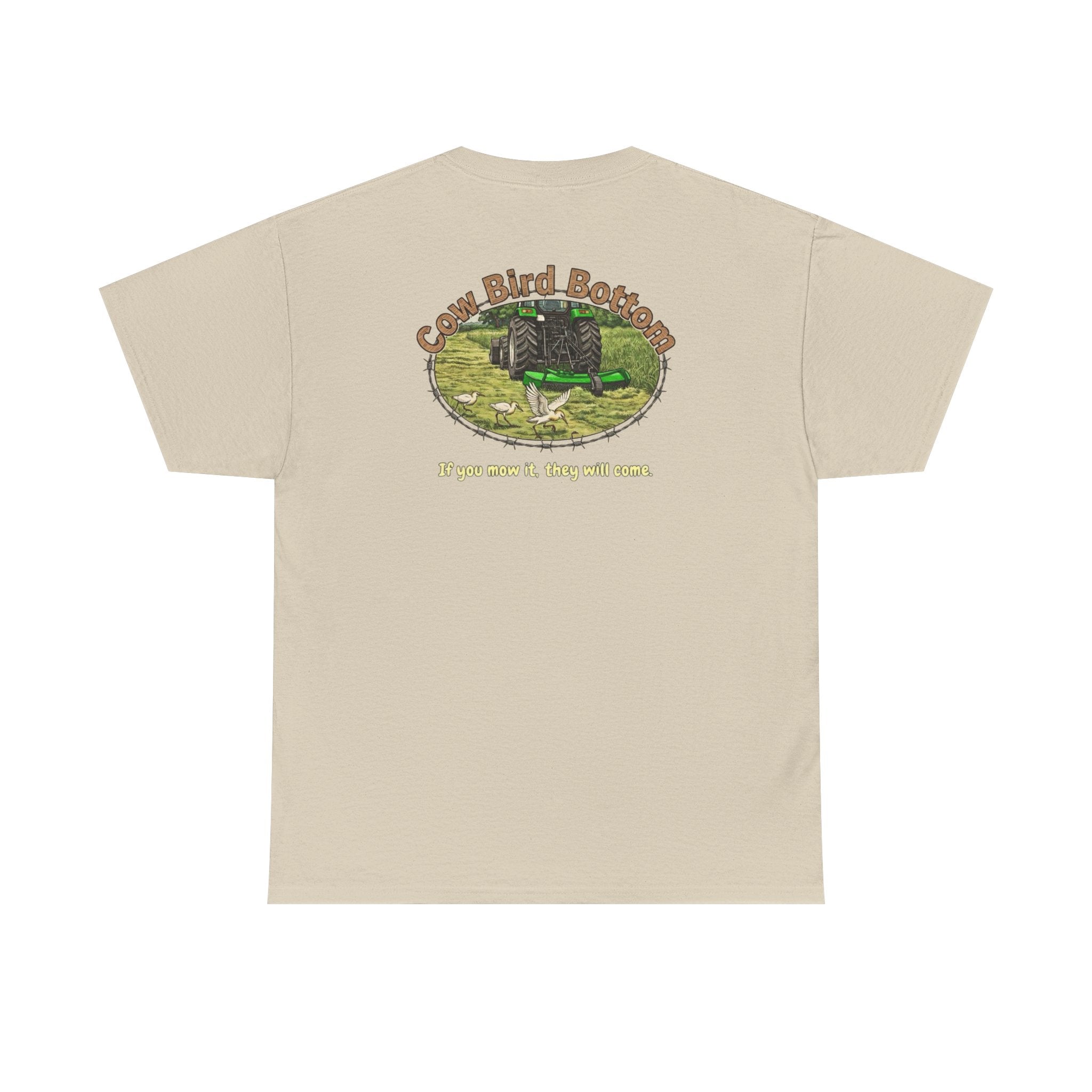 T-Shirt — Mowing Cattle Egret  Illustration Tee