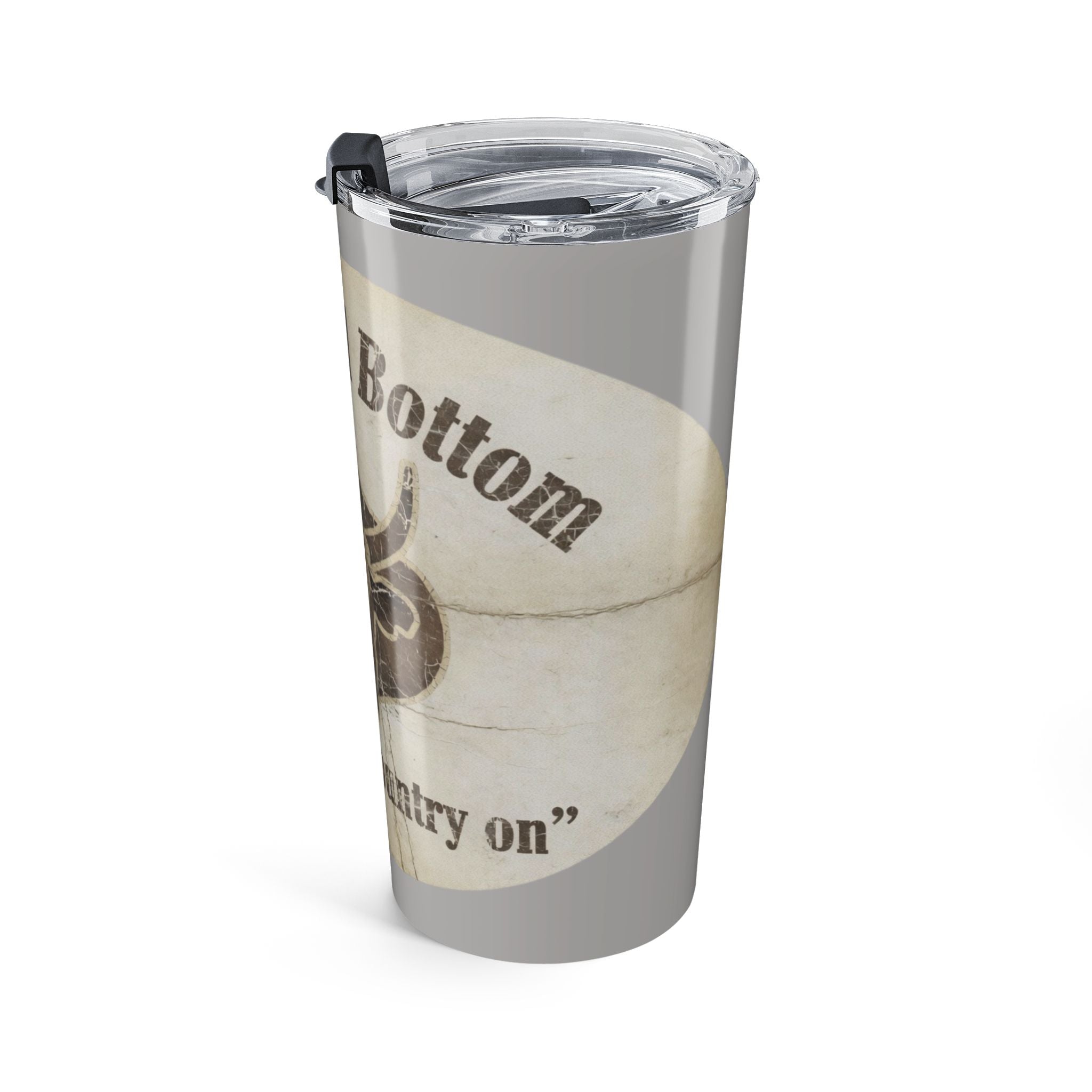 20oz Tumbler – “Cow Bird Bottom” Vintage Ranch Travel Mug