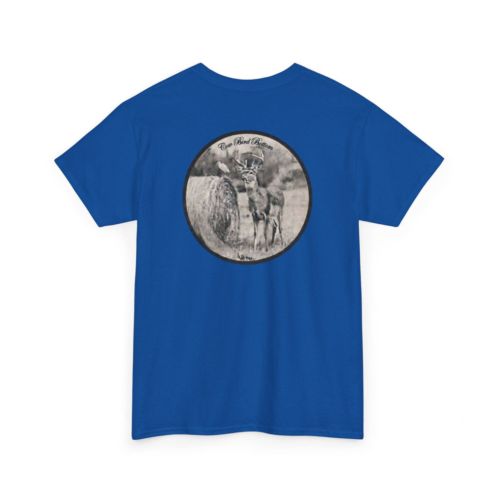 Cow Bird Bottoms Graphic Tee — Vintage Cow Skull Ranch T-Shirt