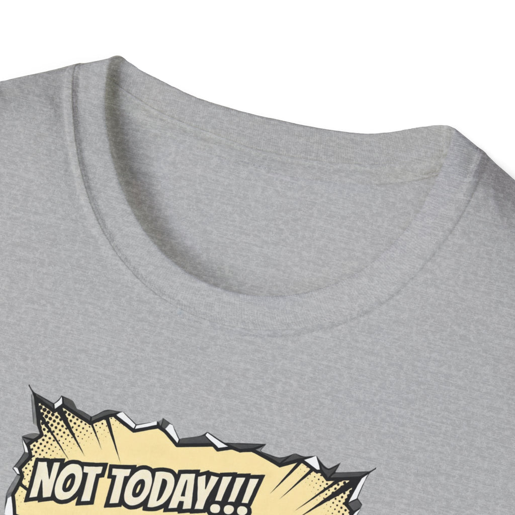 Not Today! Graphic T-Shirt — Humorous Jesus Punching Crocodile Christian Tee