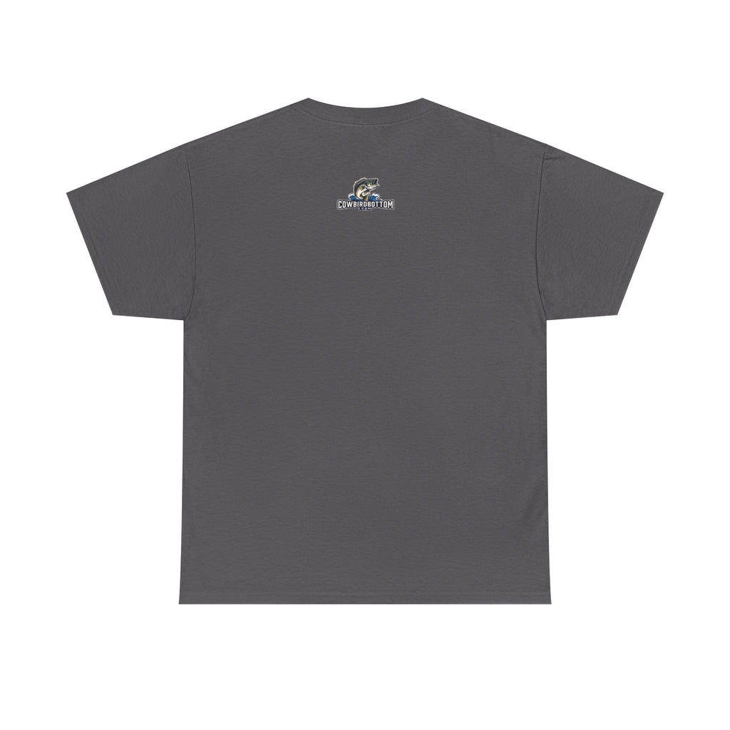 Fishing T-Shirt — "I Fish Because My Wife Won't Follow Me There" Funny Angler Tee