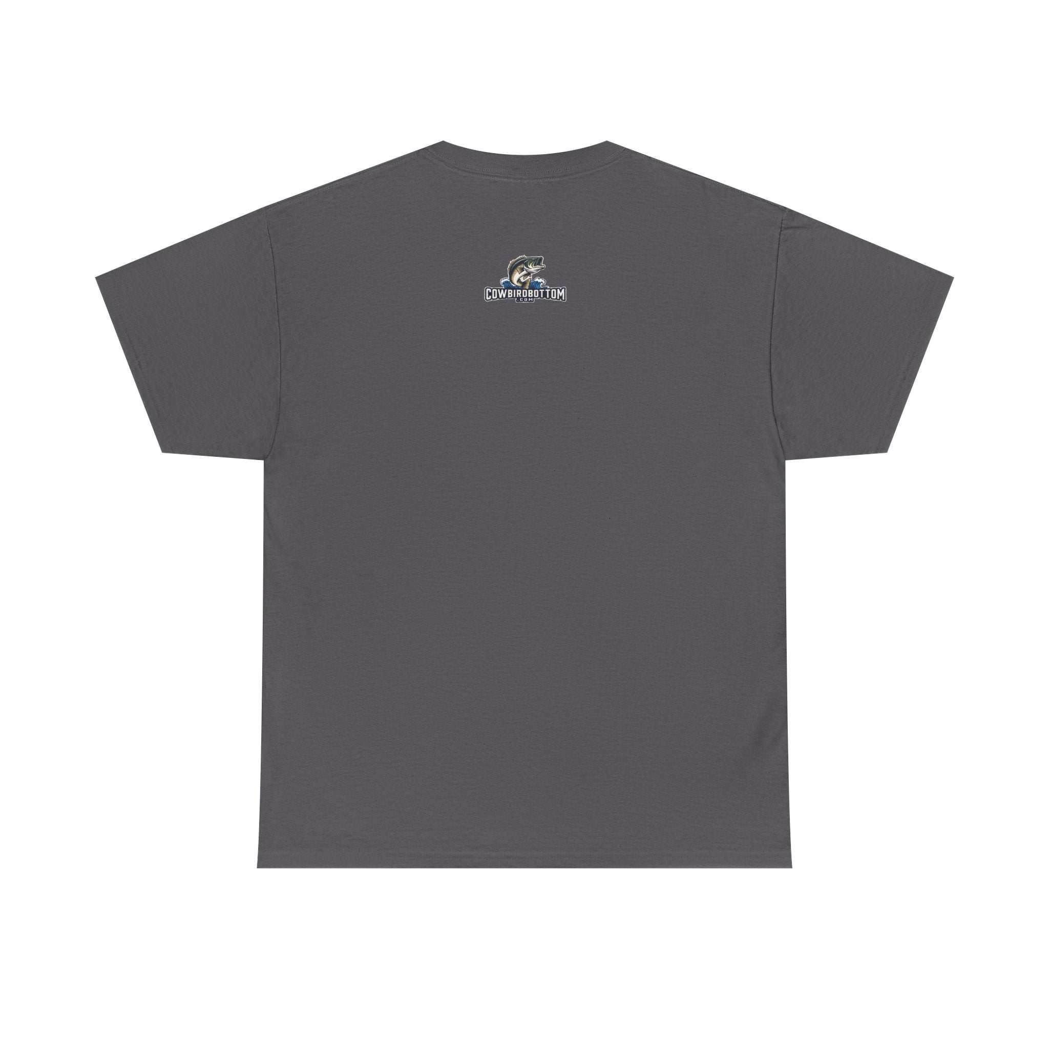 Fishing T-Shirt — "I Fish Because My Wife Won't Follow Me There" Funny Angler Tee