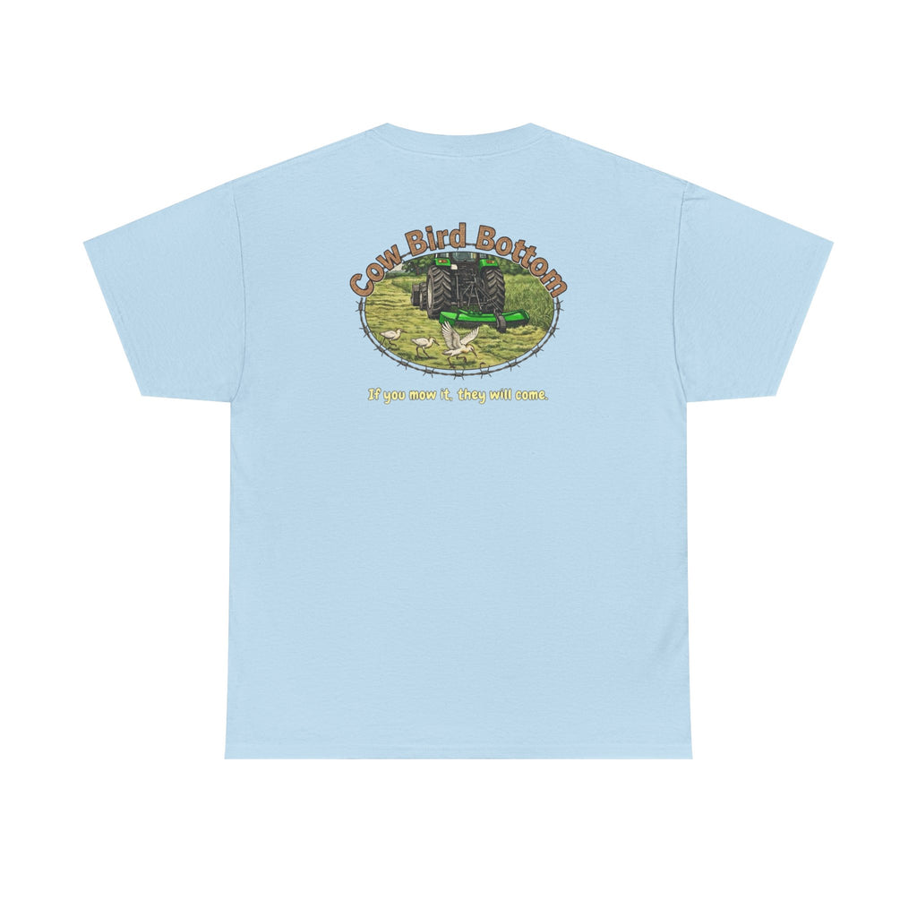 T-Shirt — Mowing Cattle Egret  Illustration Tee