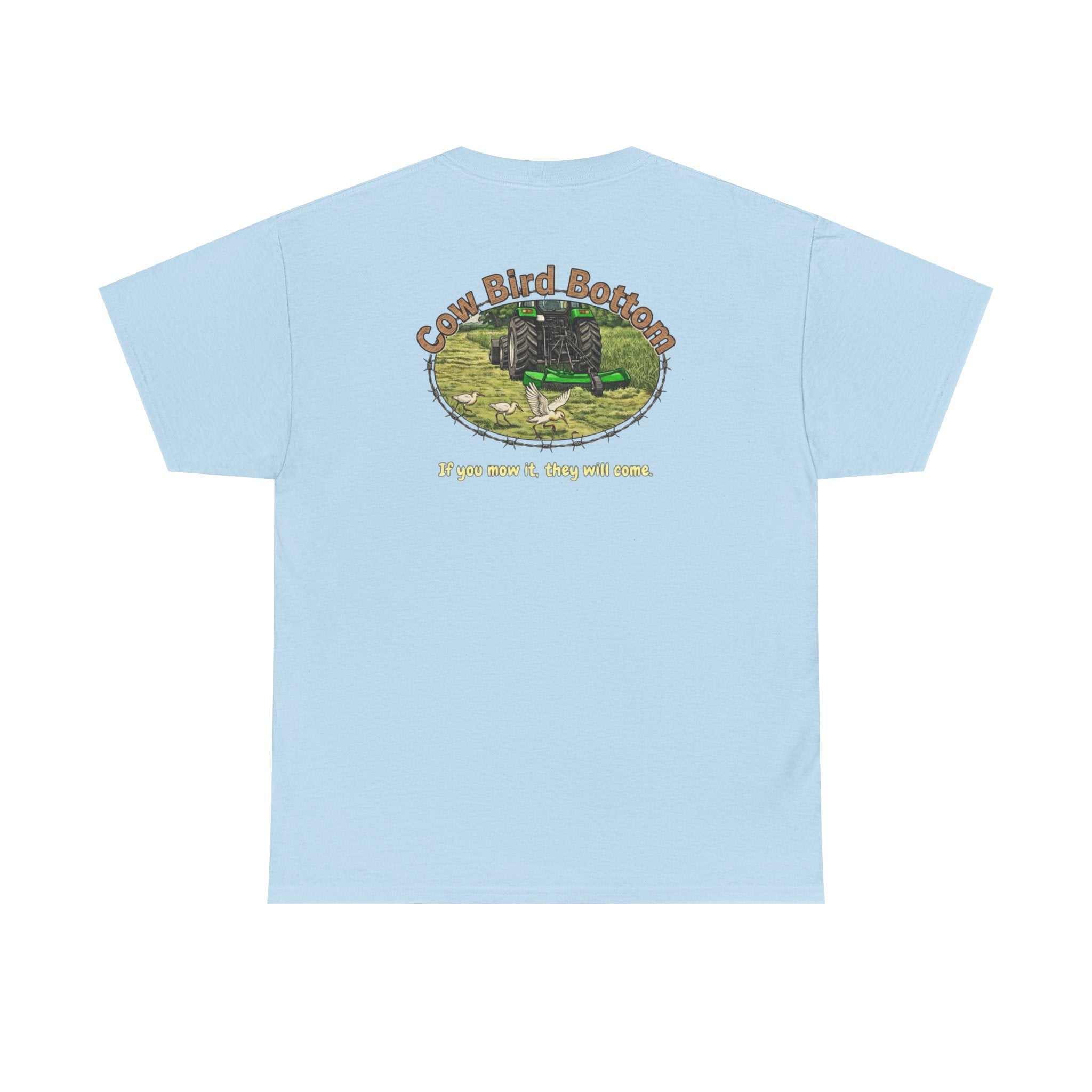 T-Shirt — Mowing Cattle Egret  Illustration Tee