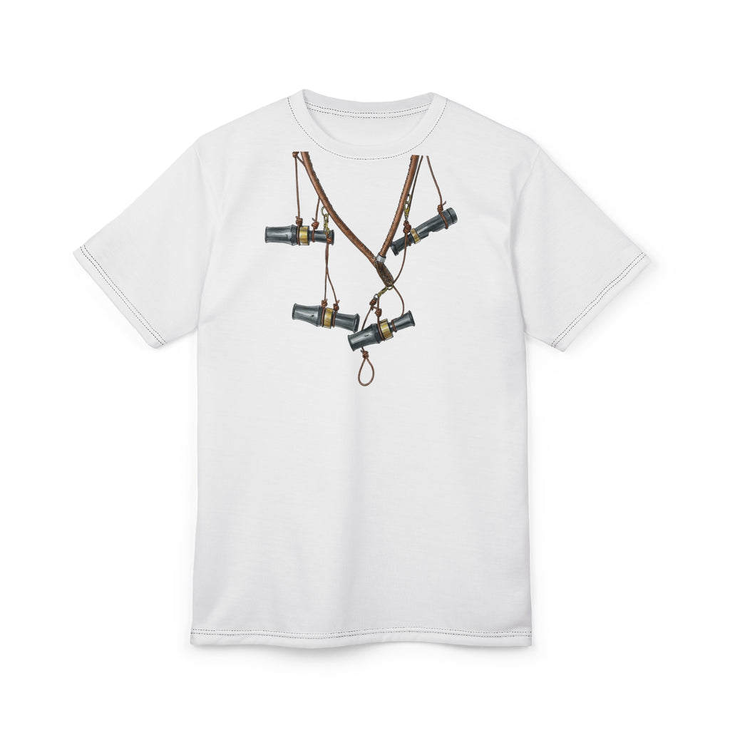 Duck Call Lanyard Graphic Tee — Black stitch T‑Shirt