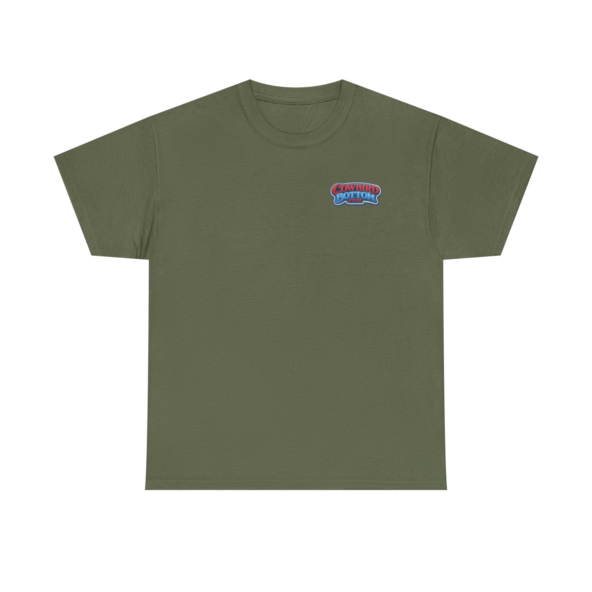 Excavator Logo T‑Shirt — Vintage Construction Crew Tee (Back Graphic: 'This Is My Alma Mater')