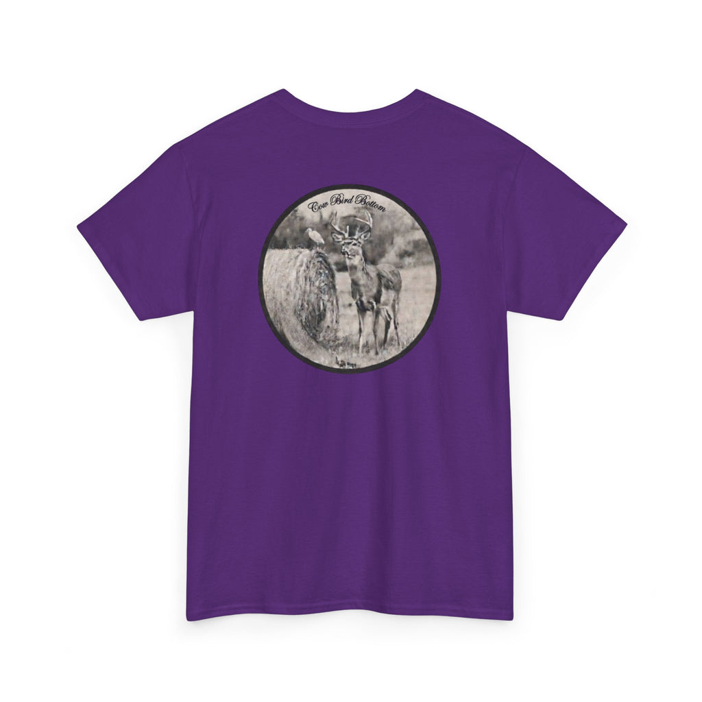 Cow Bird Bottoms Graphic Tee — Vintage Cow Skull Ranch T-Shirt