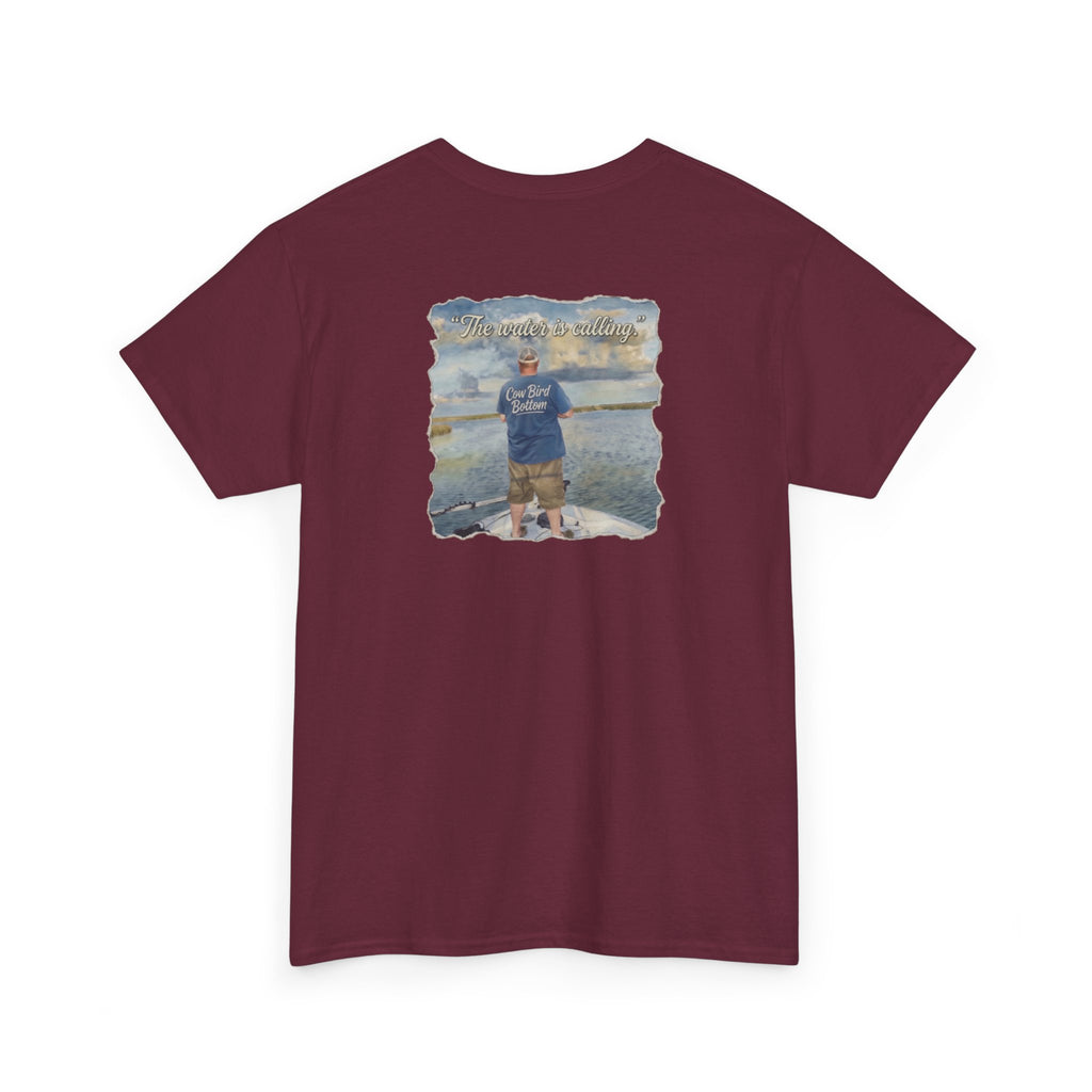 Fishing Photo Backprint Tee — Custom Shoreline Memory T‑Shirt