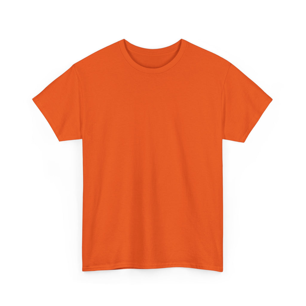 T-Shirt — Cow Bird Bottom tee orange tractor("If you mow it, they will come")