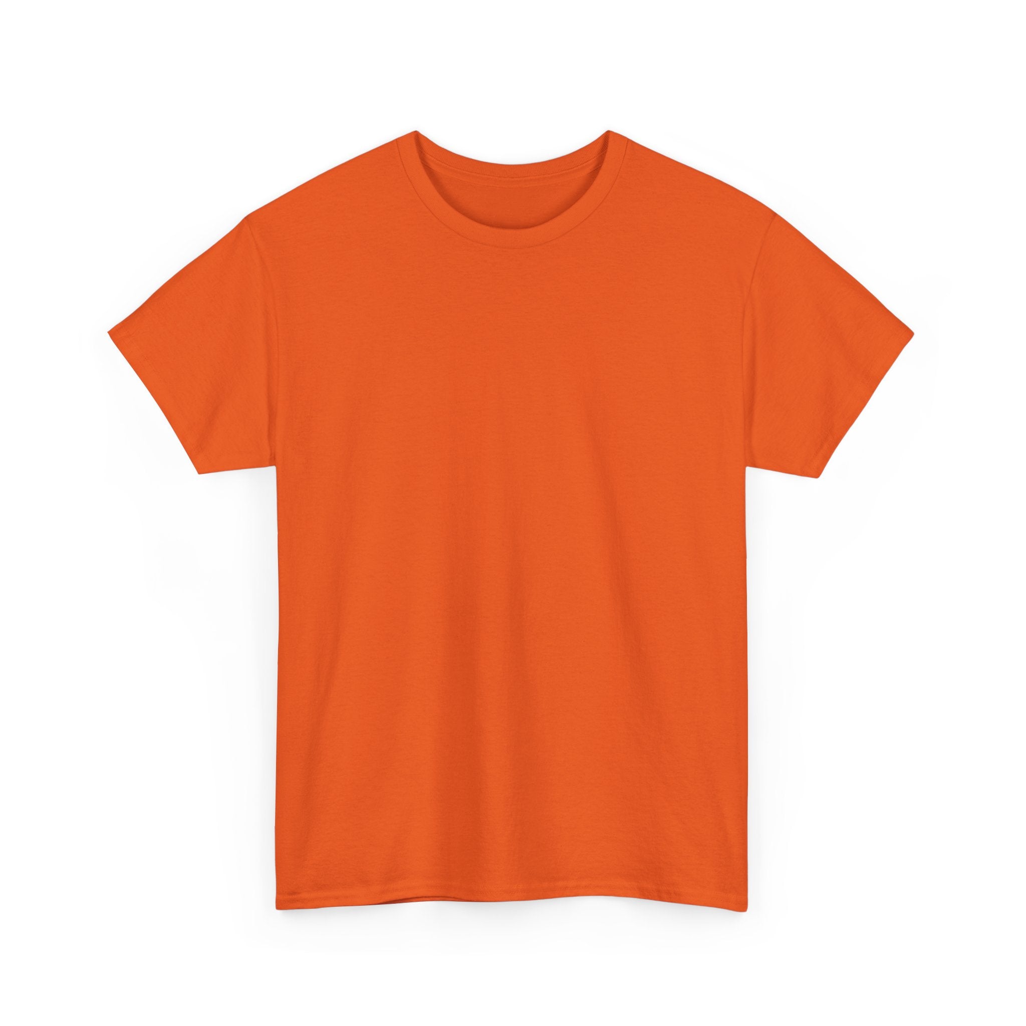T-Shirt — Cow Bird Bottom tee orange tractor("If you mow it, they will come")
